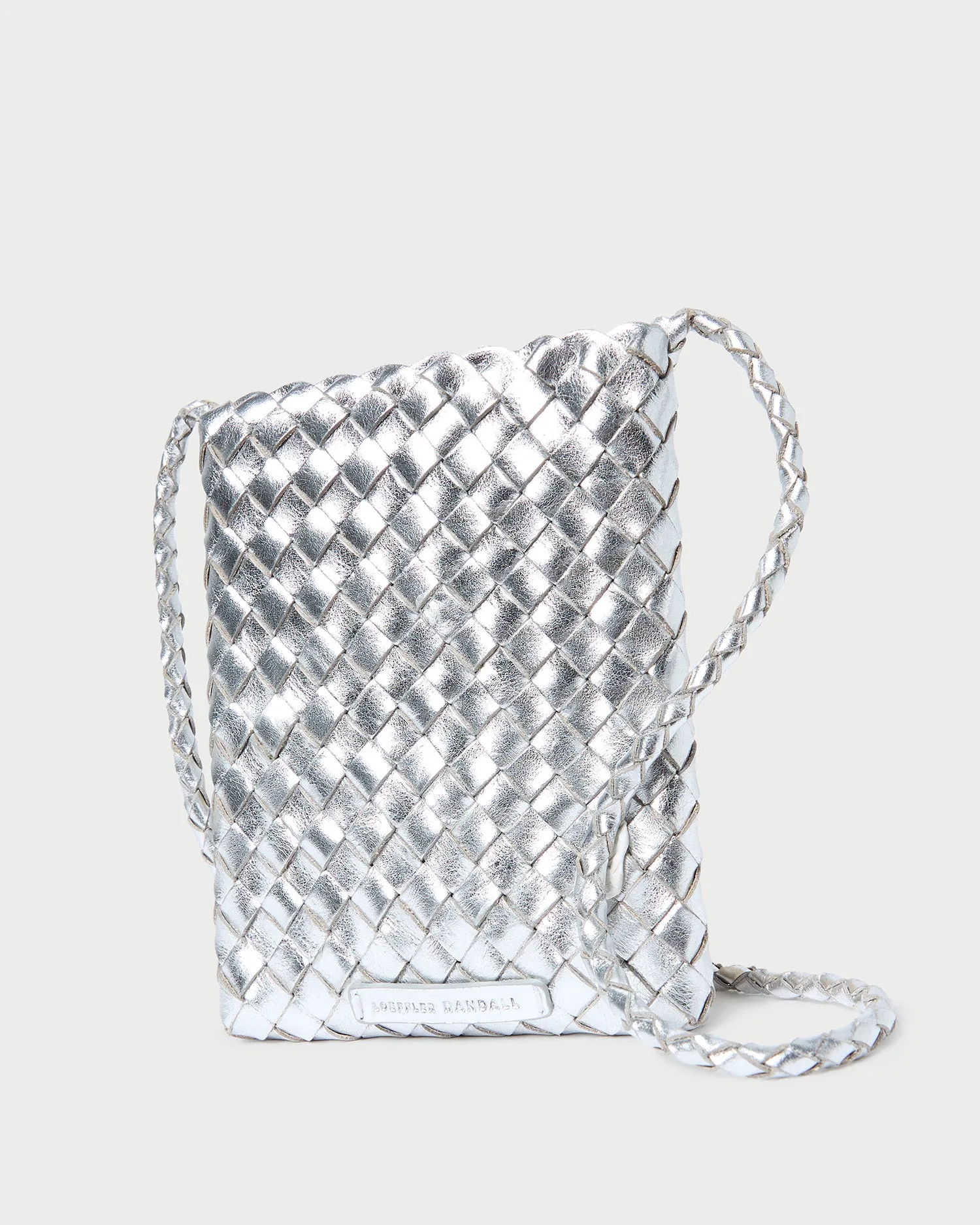 Grace Silver Mini Woven Crossbody