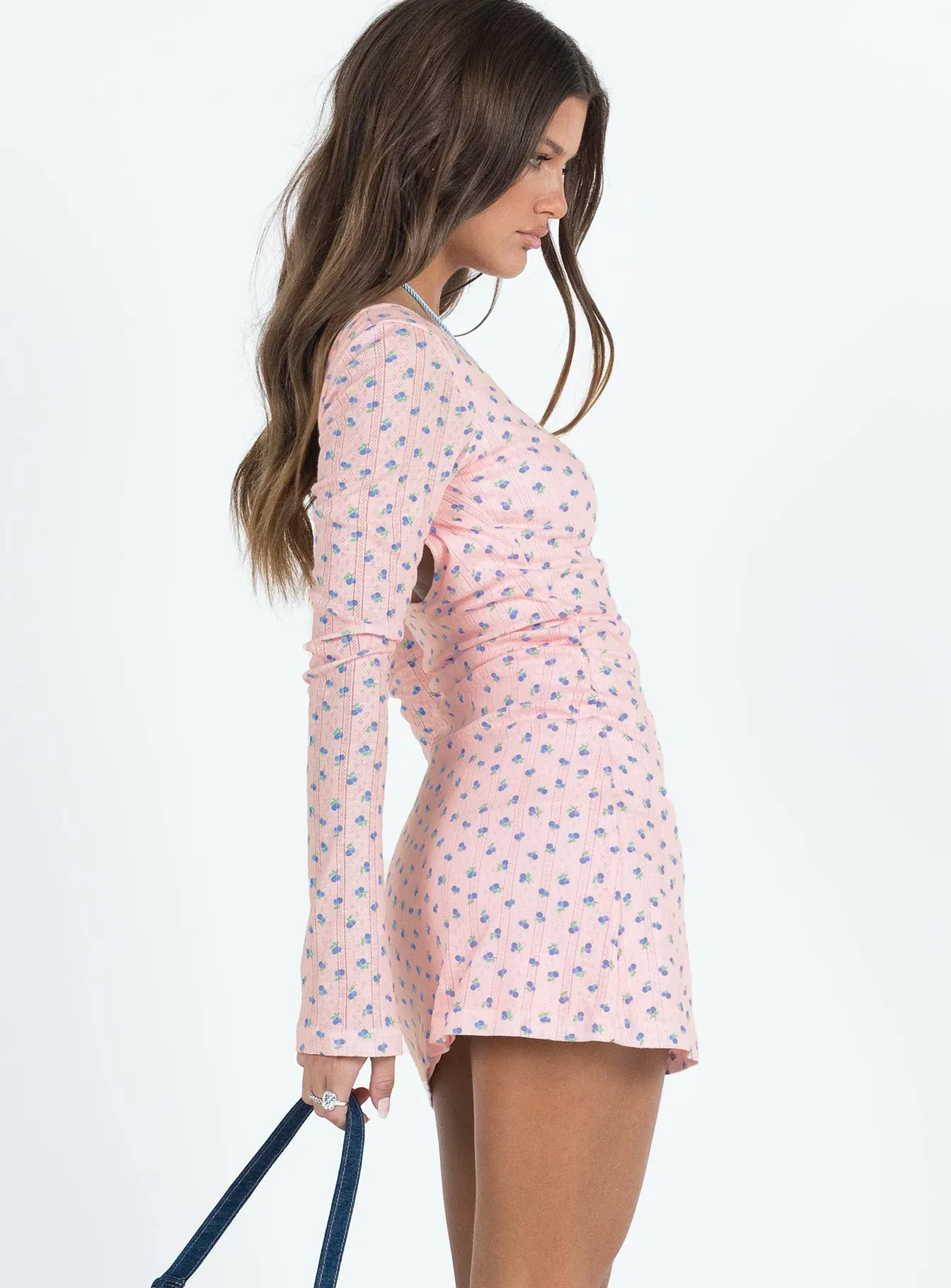 Hallea Long Sleeve Mini Dress Pink