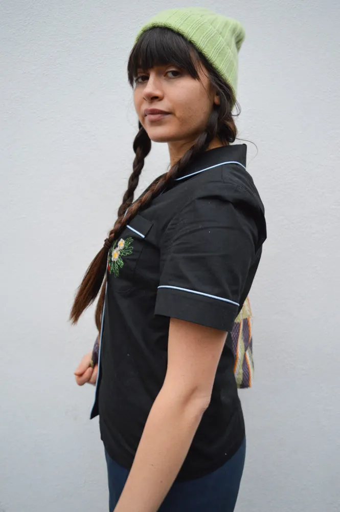 Helmstedt Fiona Embroidered Black Shirt