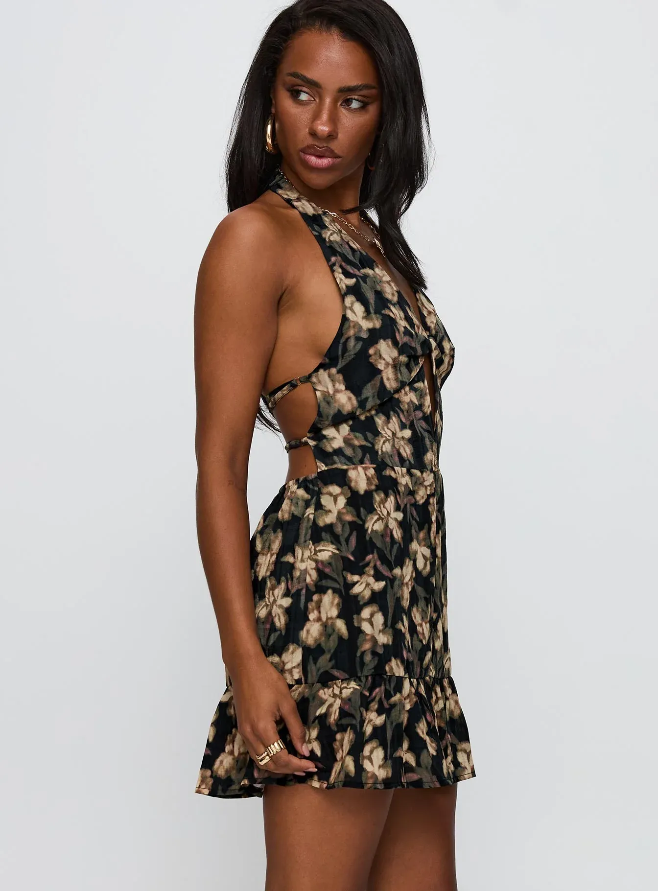 Ivorie Halter Mini Dress Multi