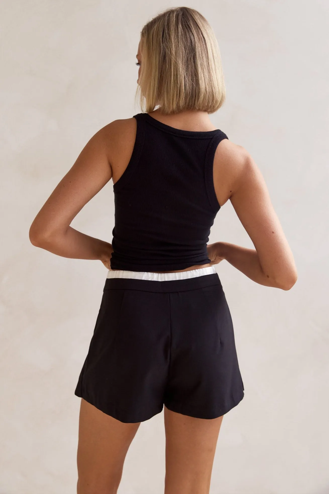 Jacqueline Mini Skort (Black)