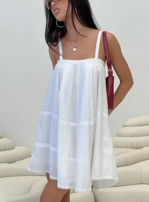 Jubilant Mini Dress White