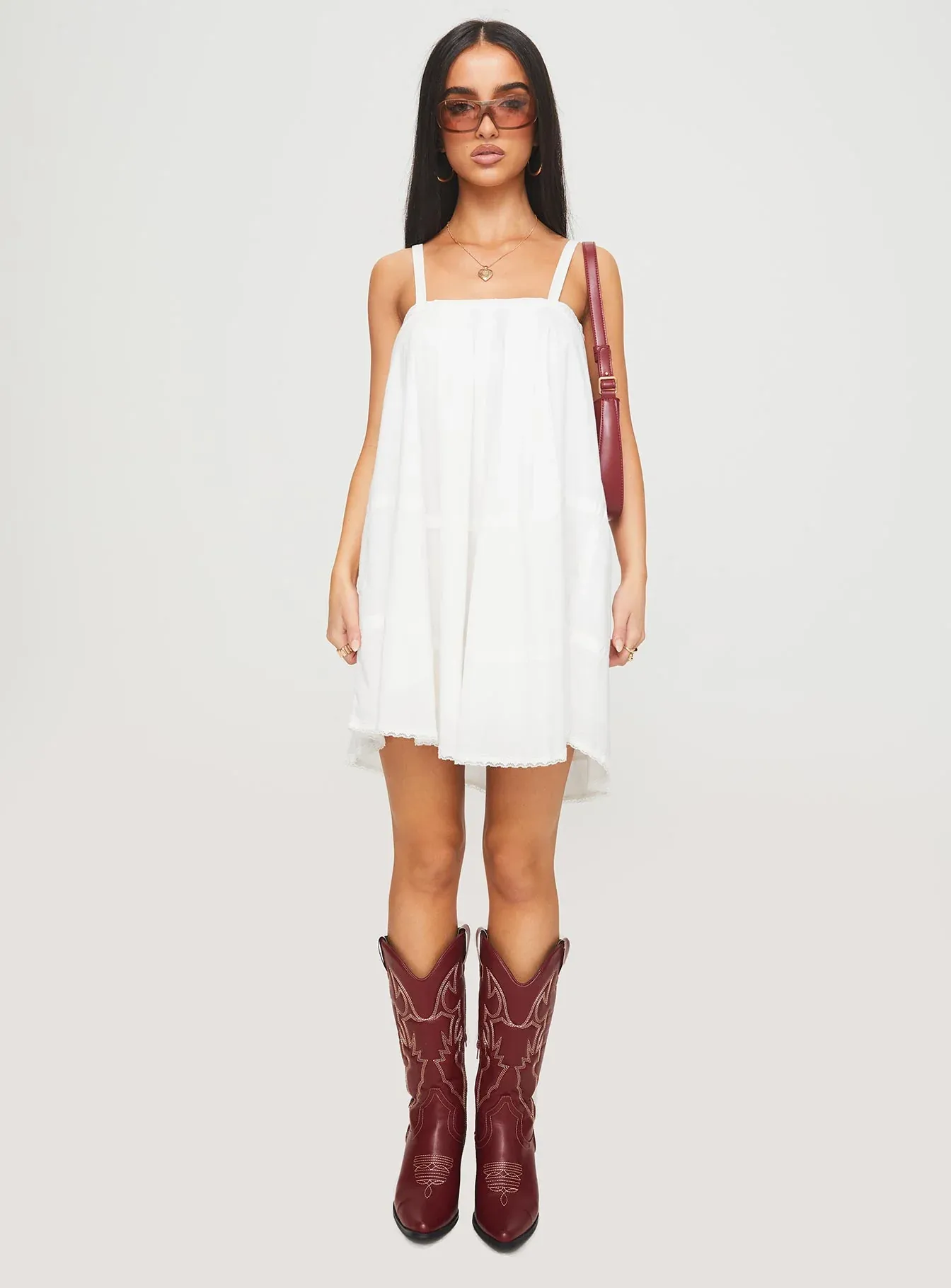 Jubilant Mini Dress White