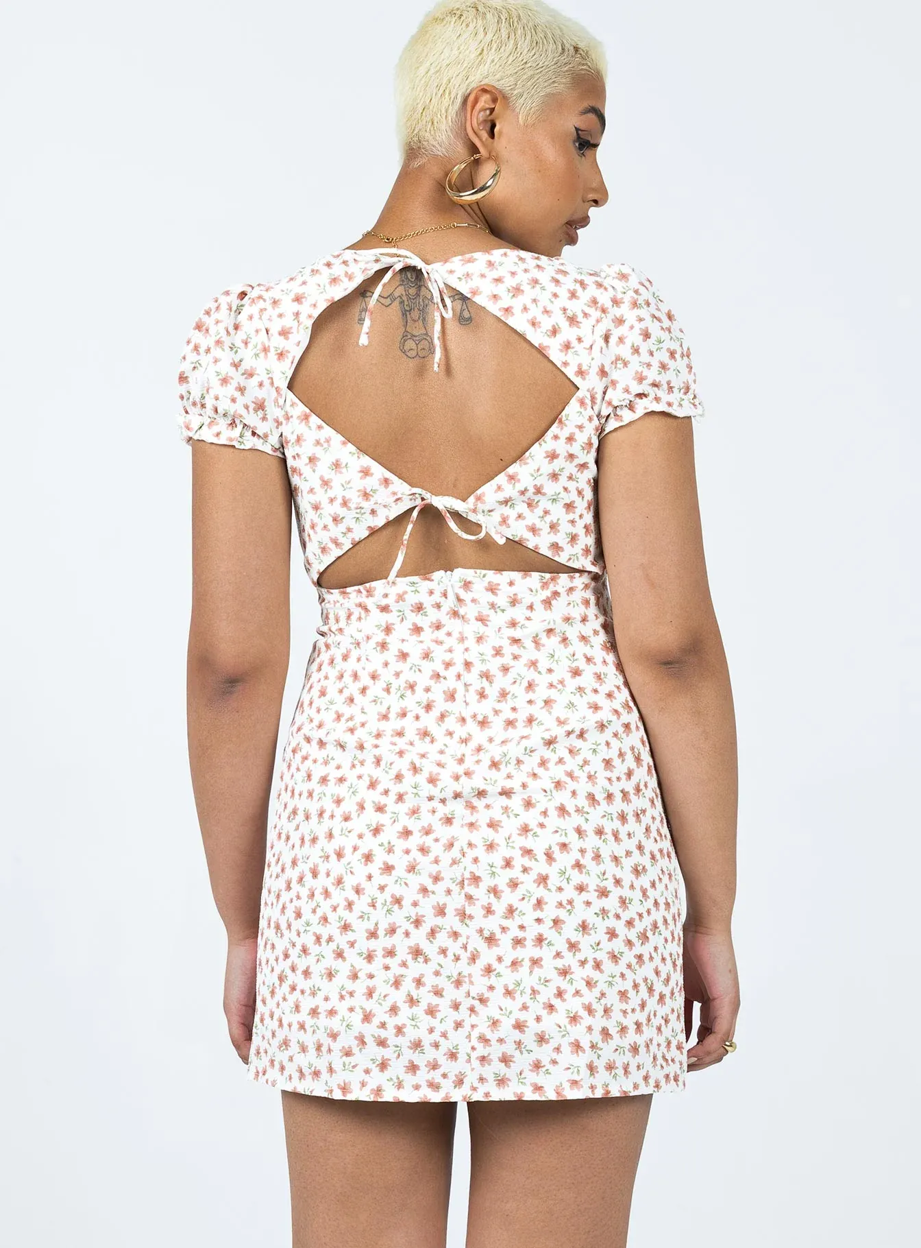 Kacey Mini Dress White Floral