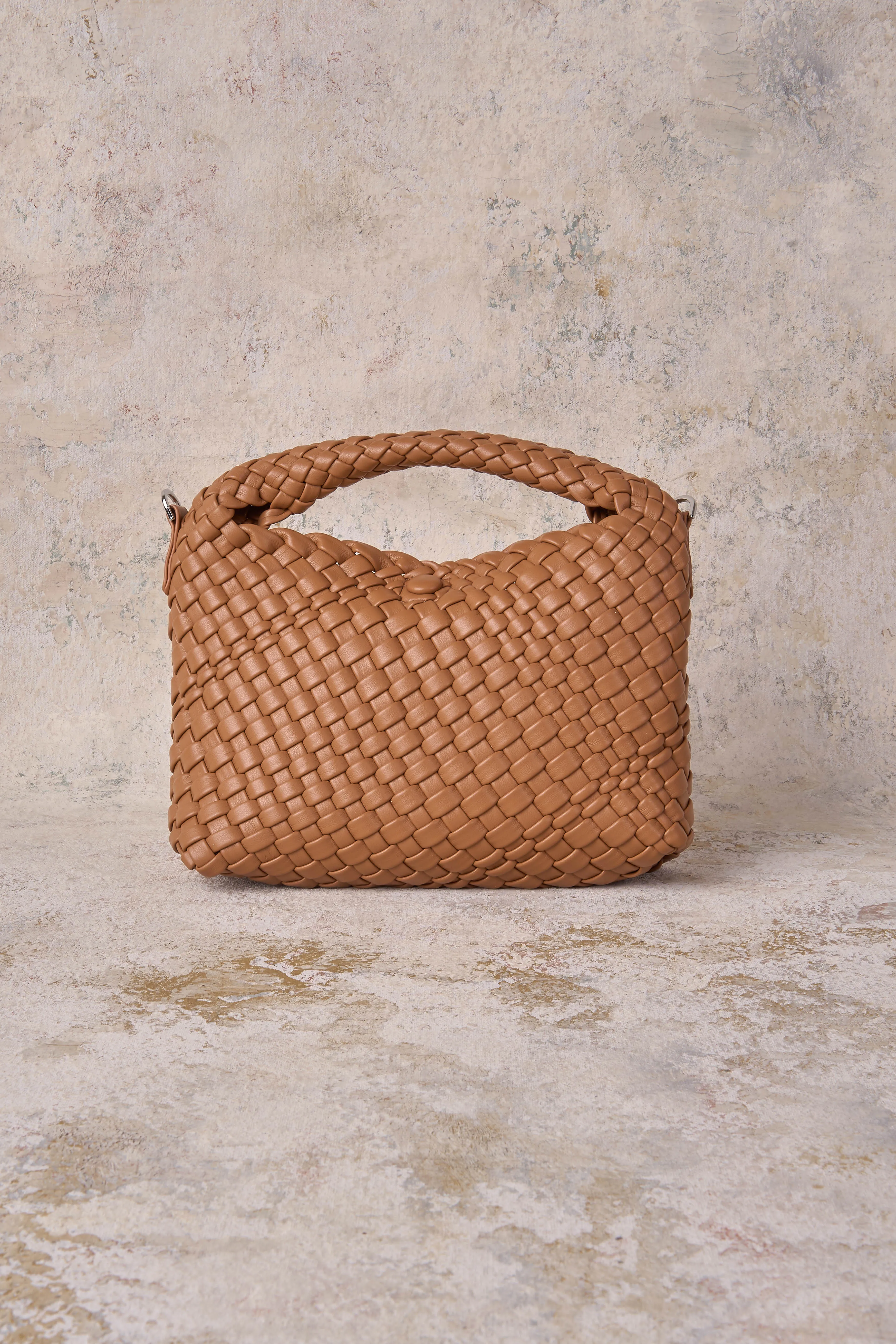 Katya Woven Mini Crossbody Bag - Tan