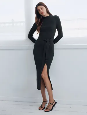 Kiara Button Detail Midi Dress