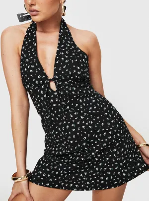 Lanier Mini Dress Black Floral