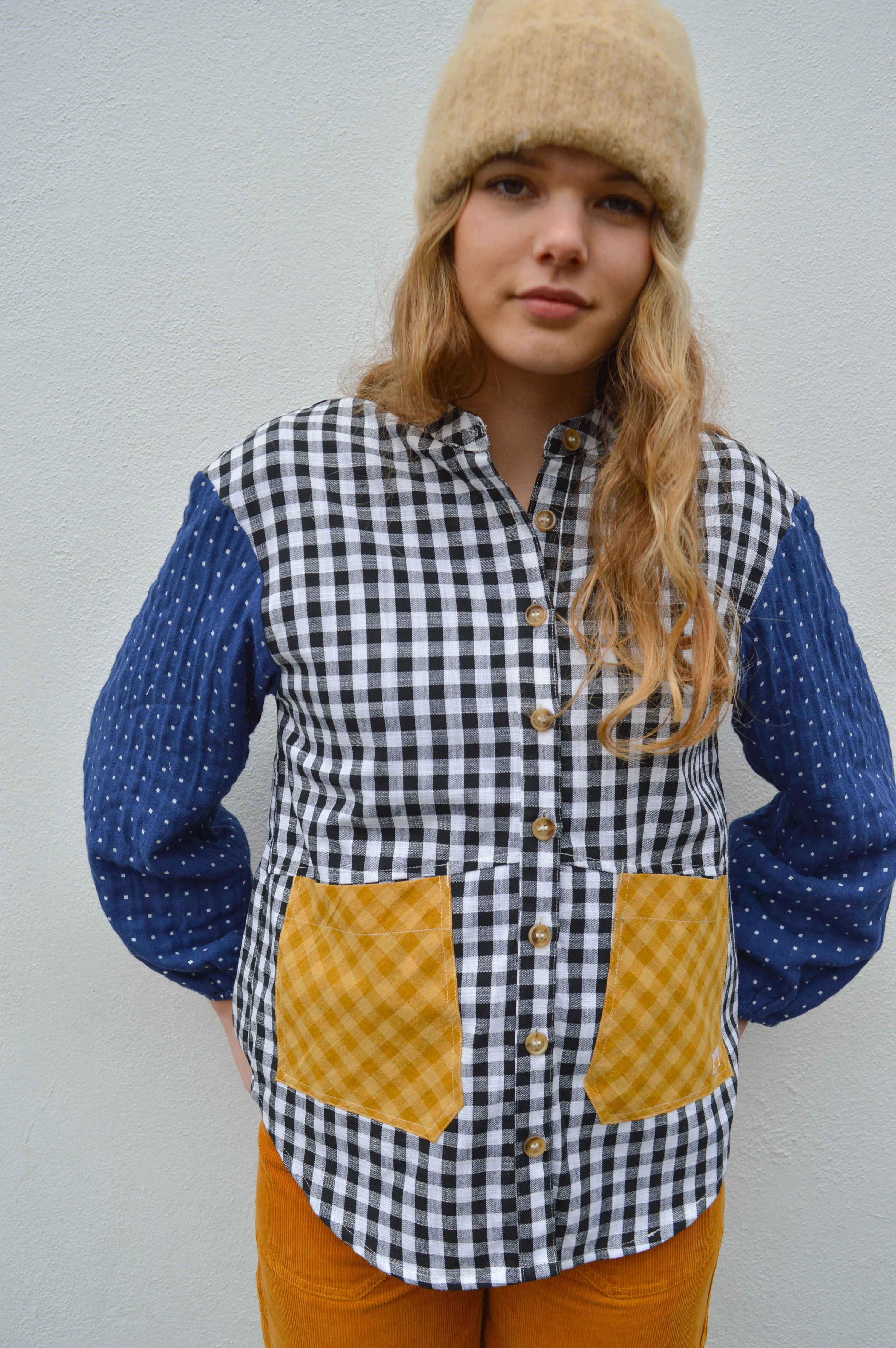 L.F. Markey Gale Patchwork Check Shirt