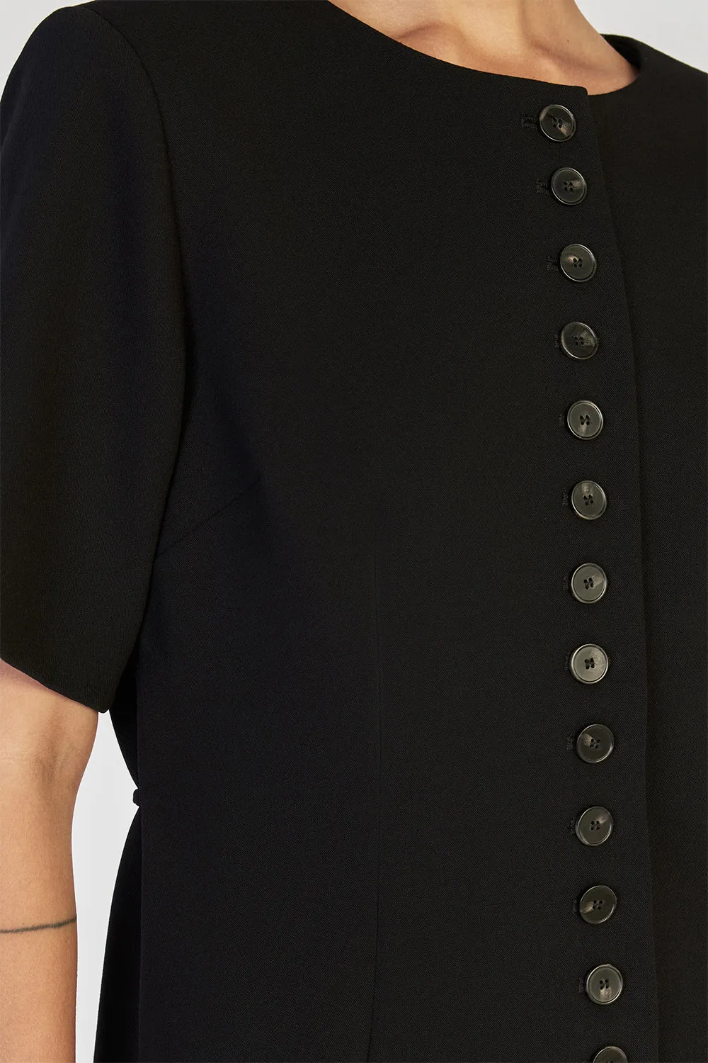 LIA BLACK SLEEVED MINI DRESS