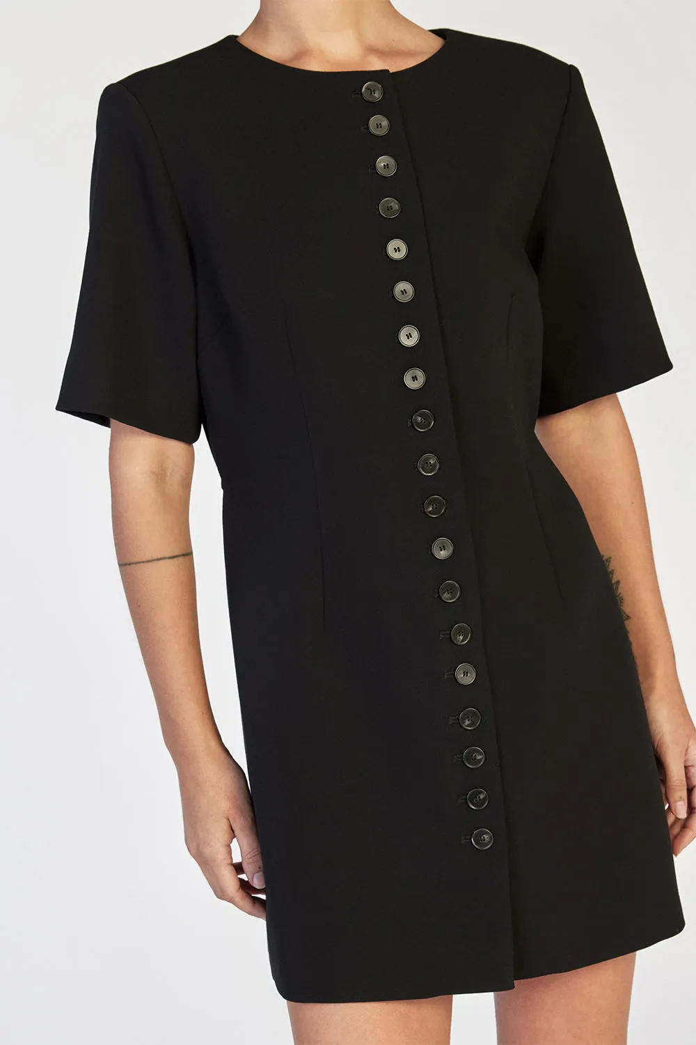 LIA BLACK SLEEVED MINI DRESS