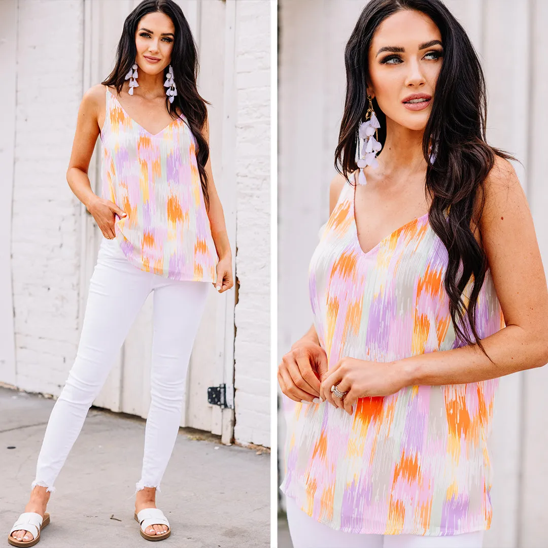 Looking For The Fun Lavender Purple Watercolor Tank