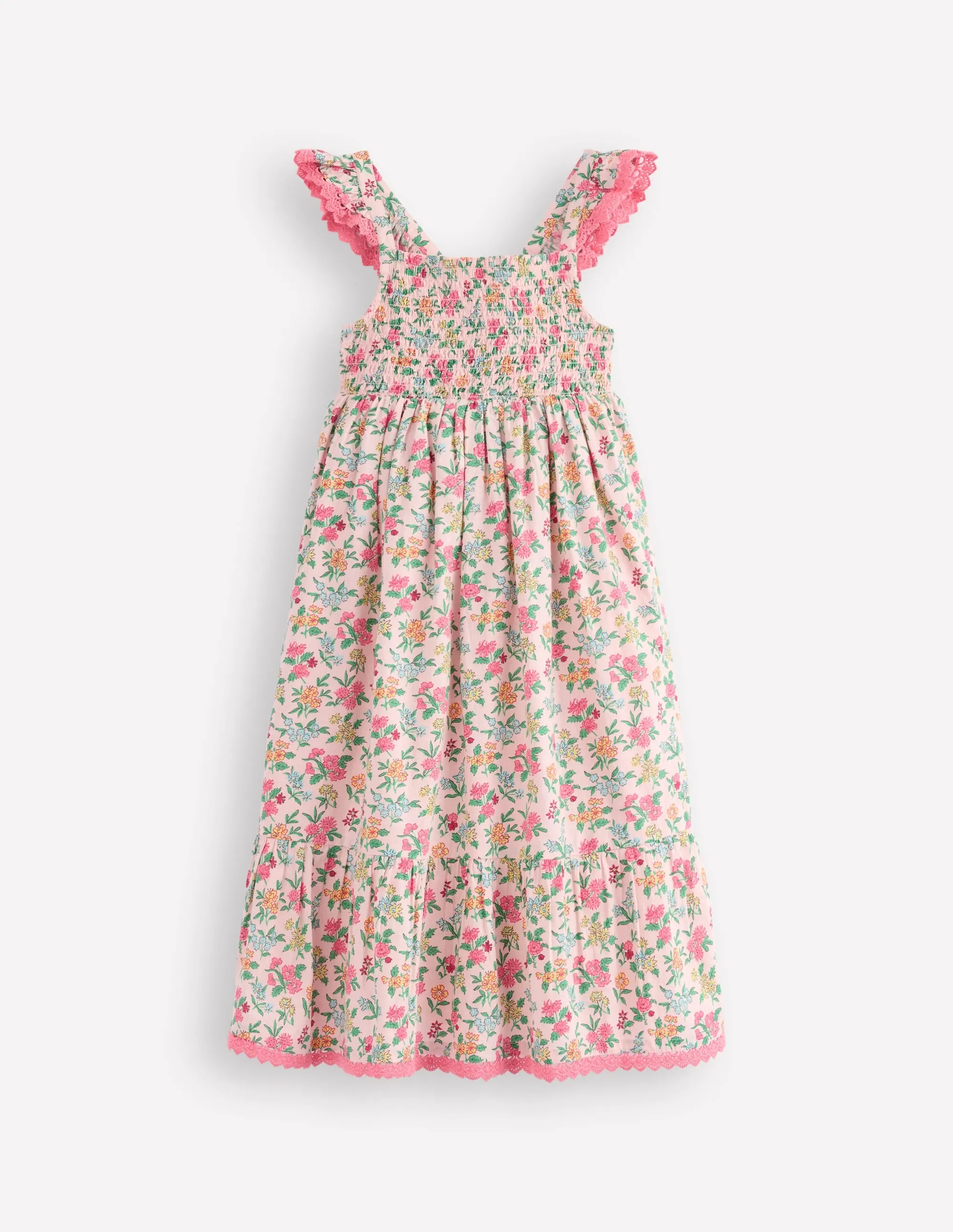 Luella Frill Maxi Sundress-Chalk Pink Garden Ditsy