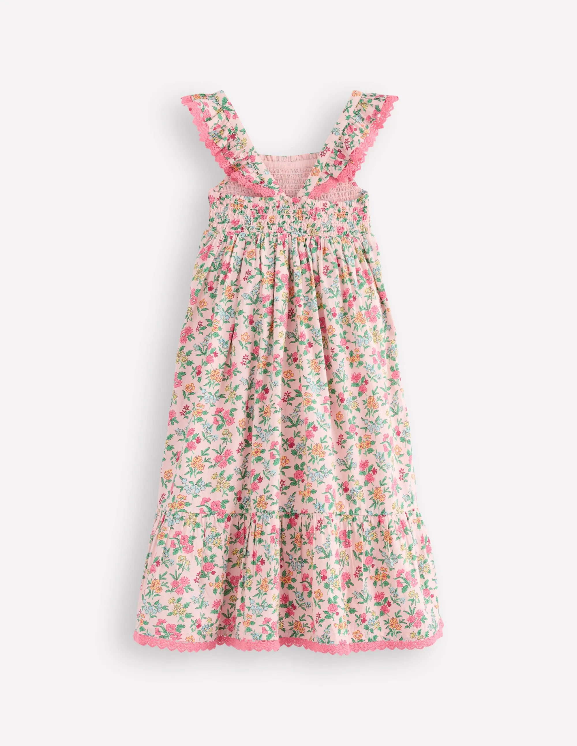 Luella Frill Maxi Sundress-Chalk Pink Garden Ditsy