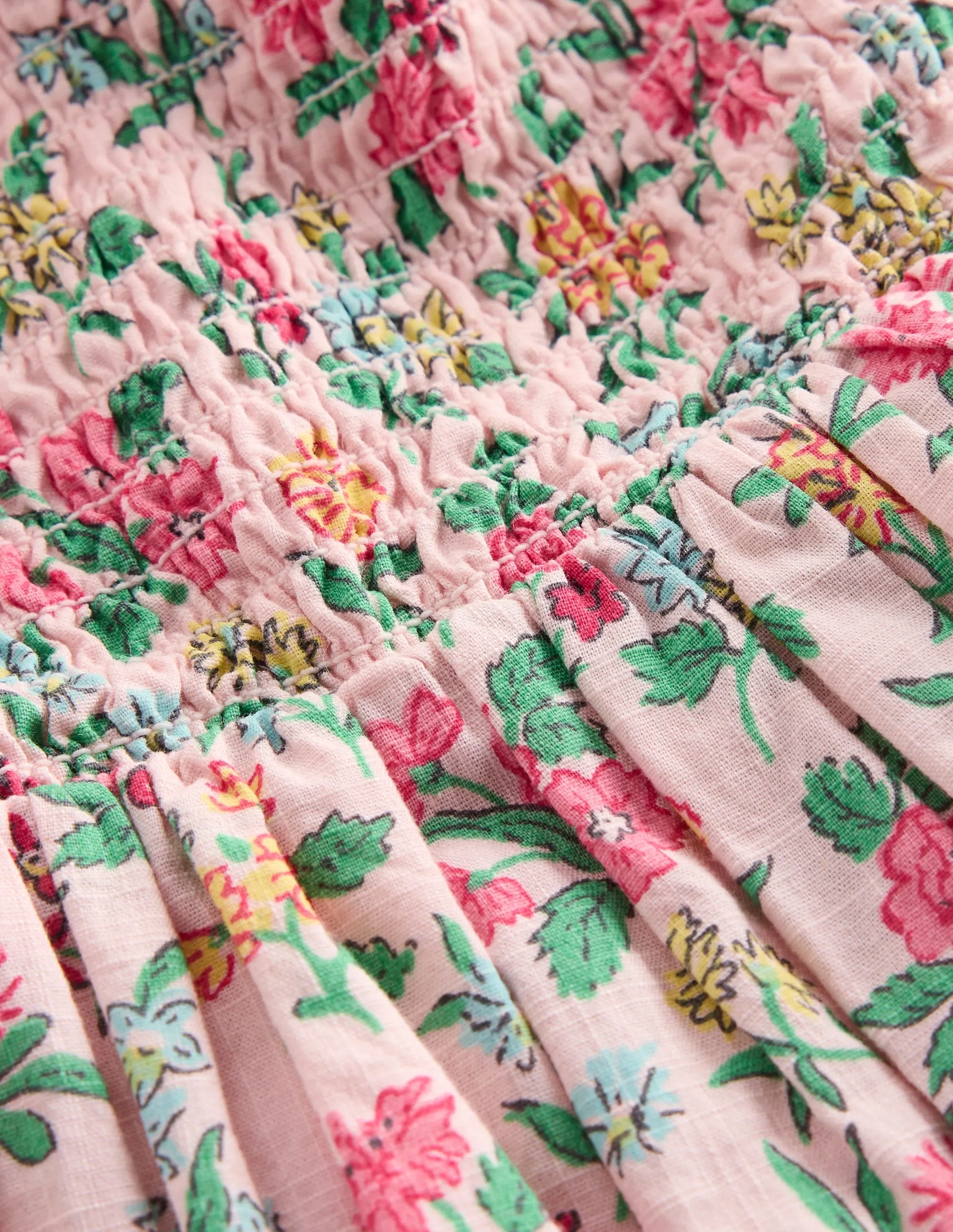 Luella Frill Maxi Sundress-Chalk Pink Garden Ditsy