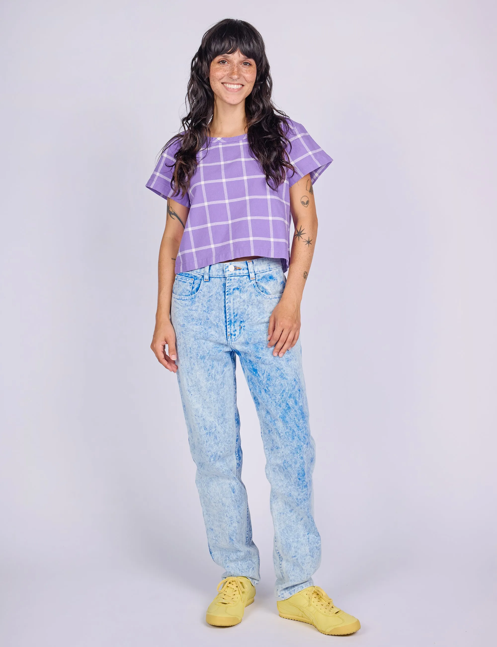 Majesty Grid Crop Top