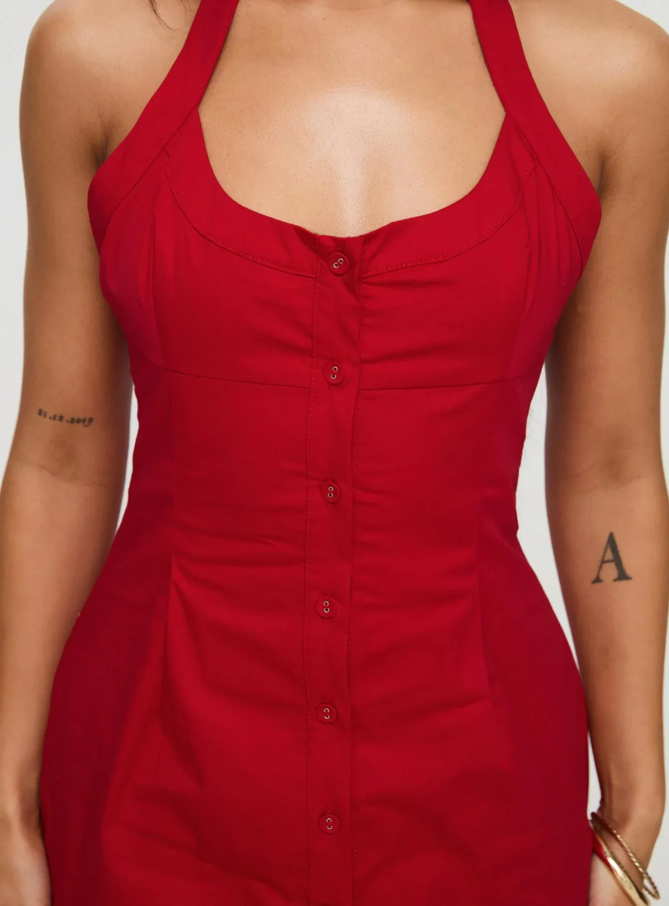Mallorie Halter Mini Dress Red Tall