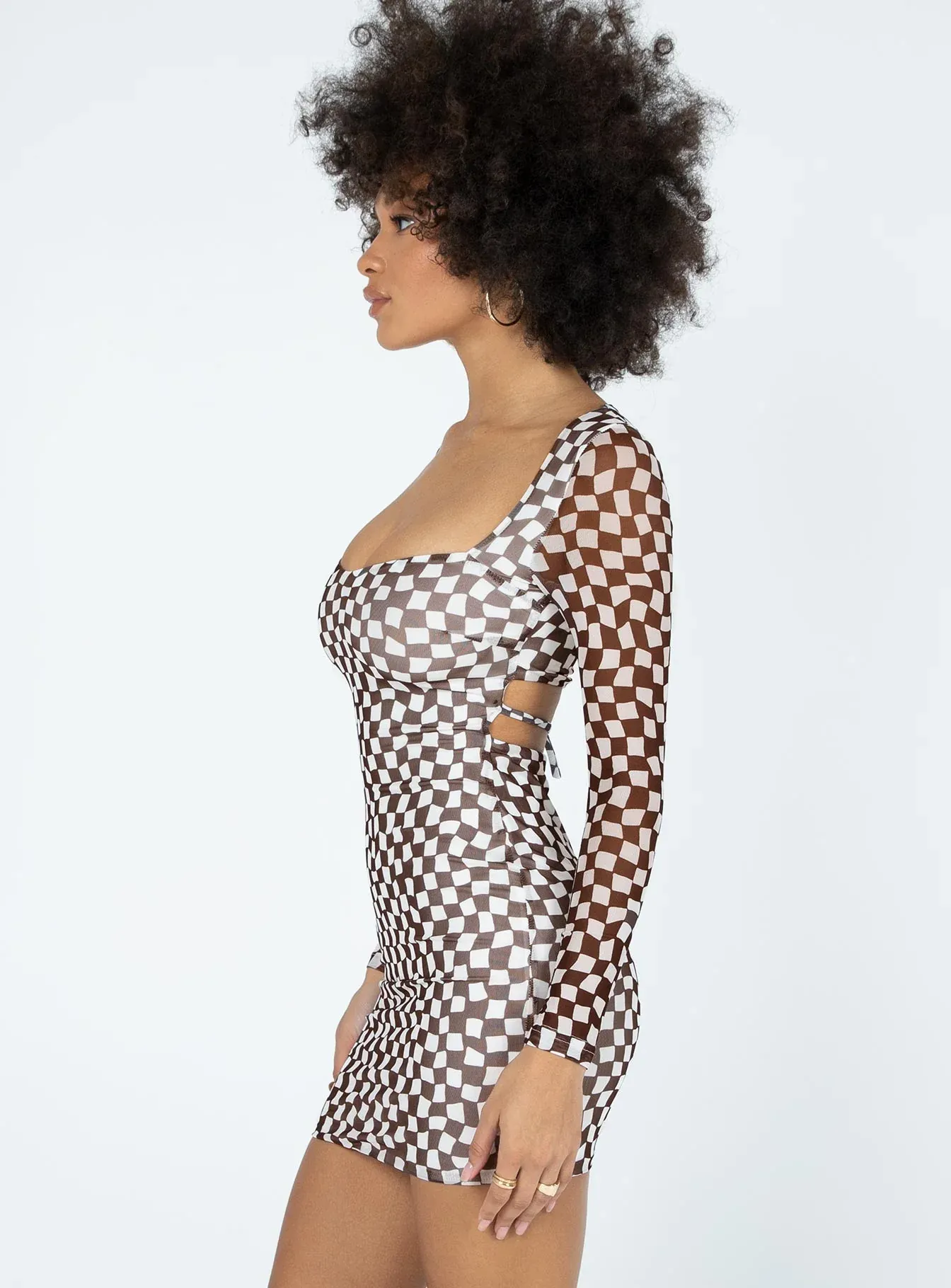 Marcus Mini Dress Brown / White