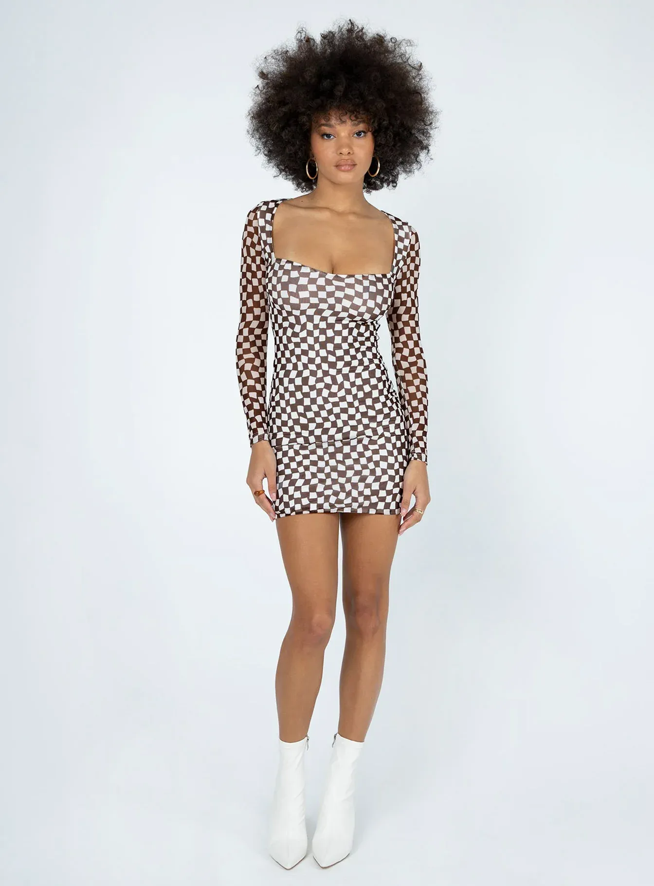 Marcus Mini Dress Brown / White