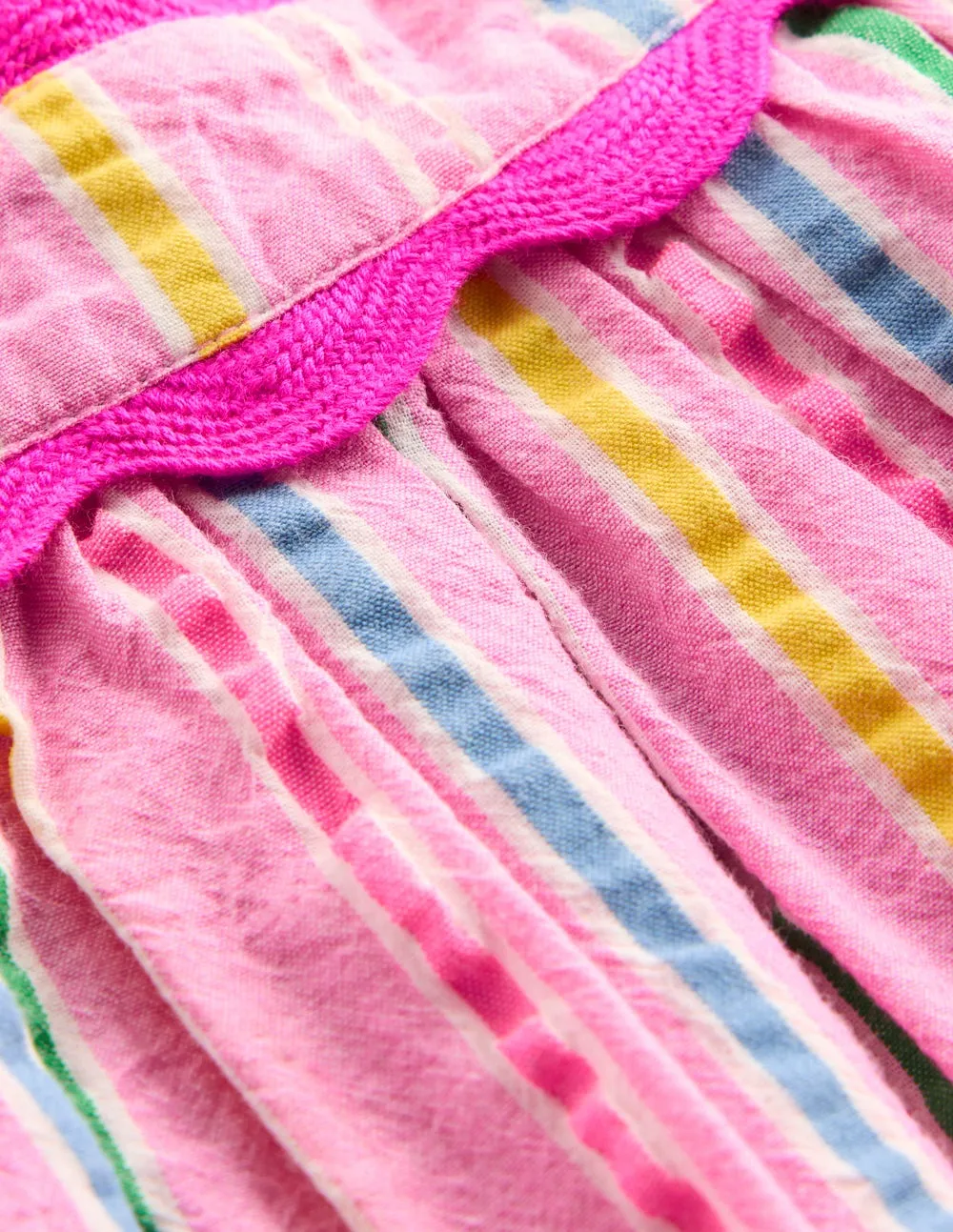 Maribel Strappy Swing Sundress-Pink Multi Stripe