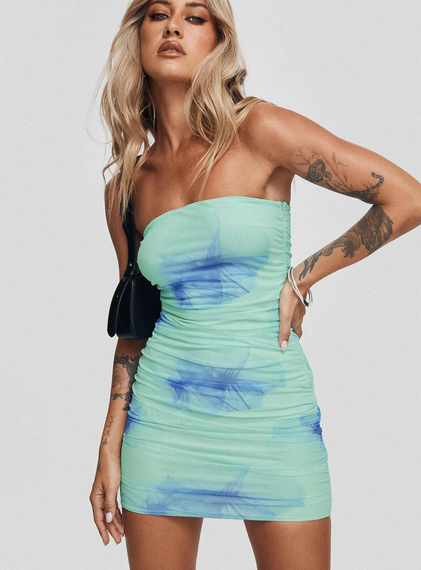 Micah Mini Dress Blue Floral
