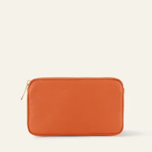 Millie Pouch | Tangerine with Gold hardware