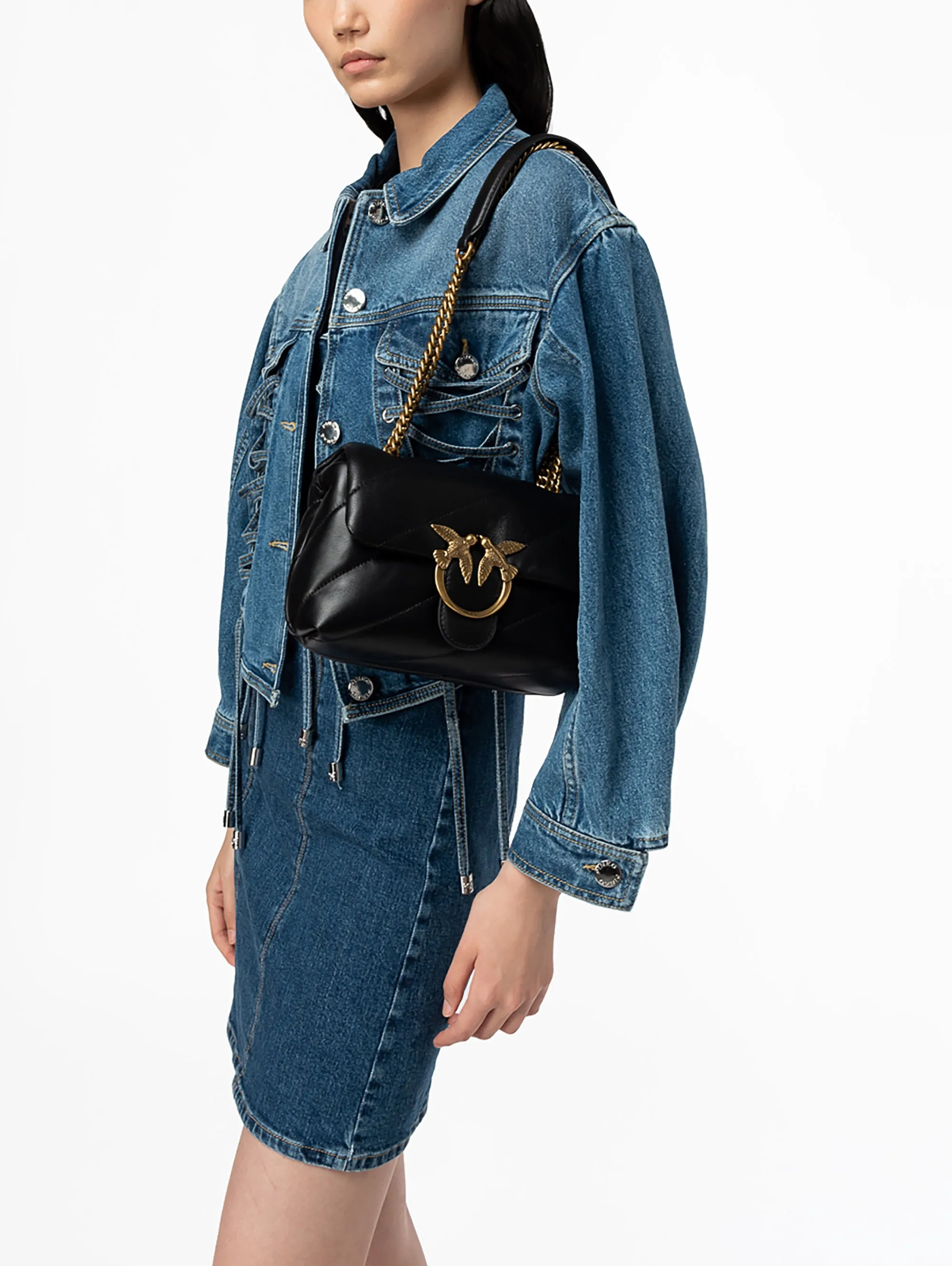 Mini Bag in Black Nappa