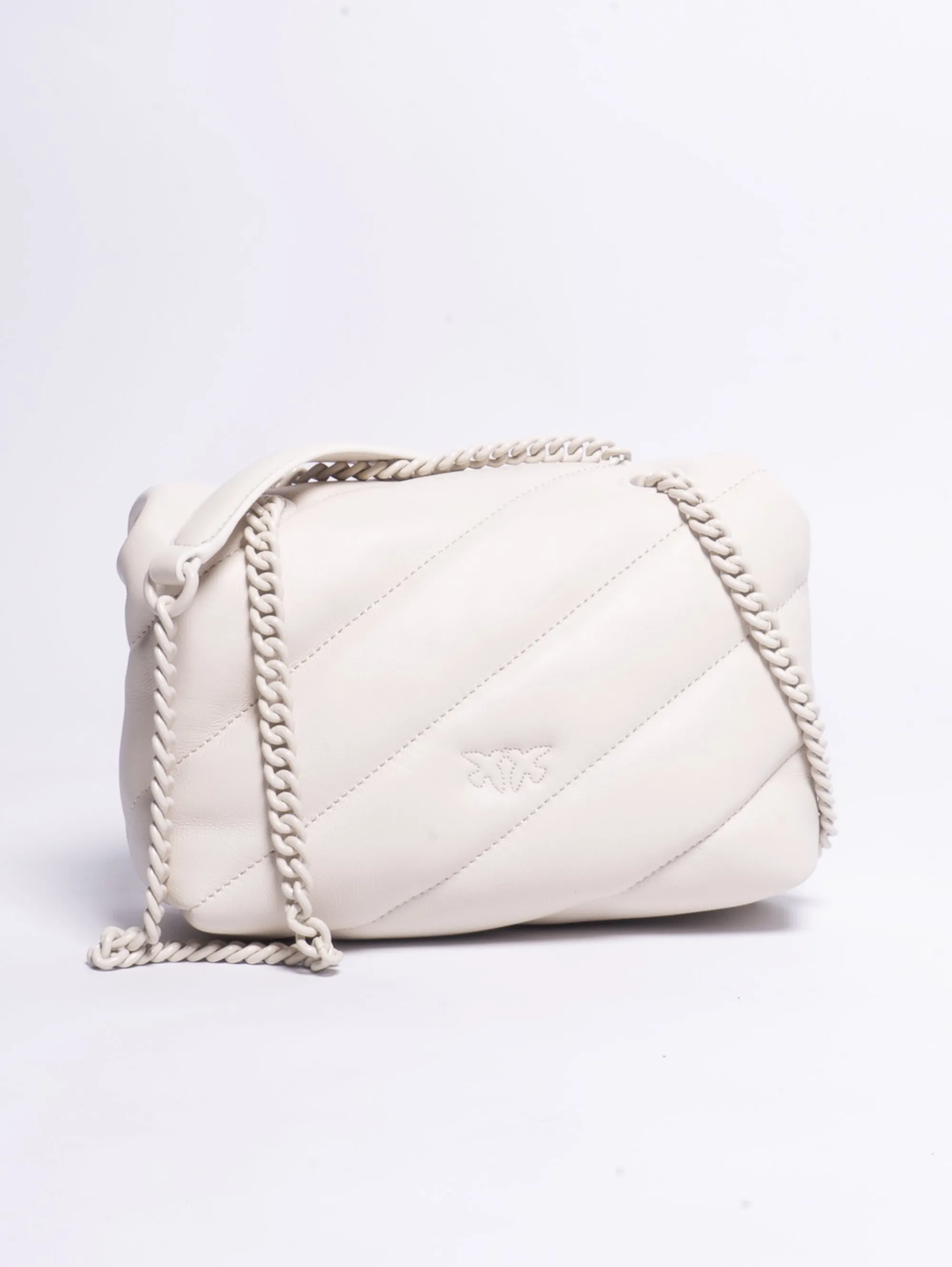 Mini Bag with Logo in White Tone