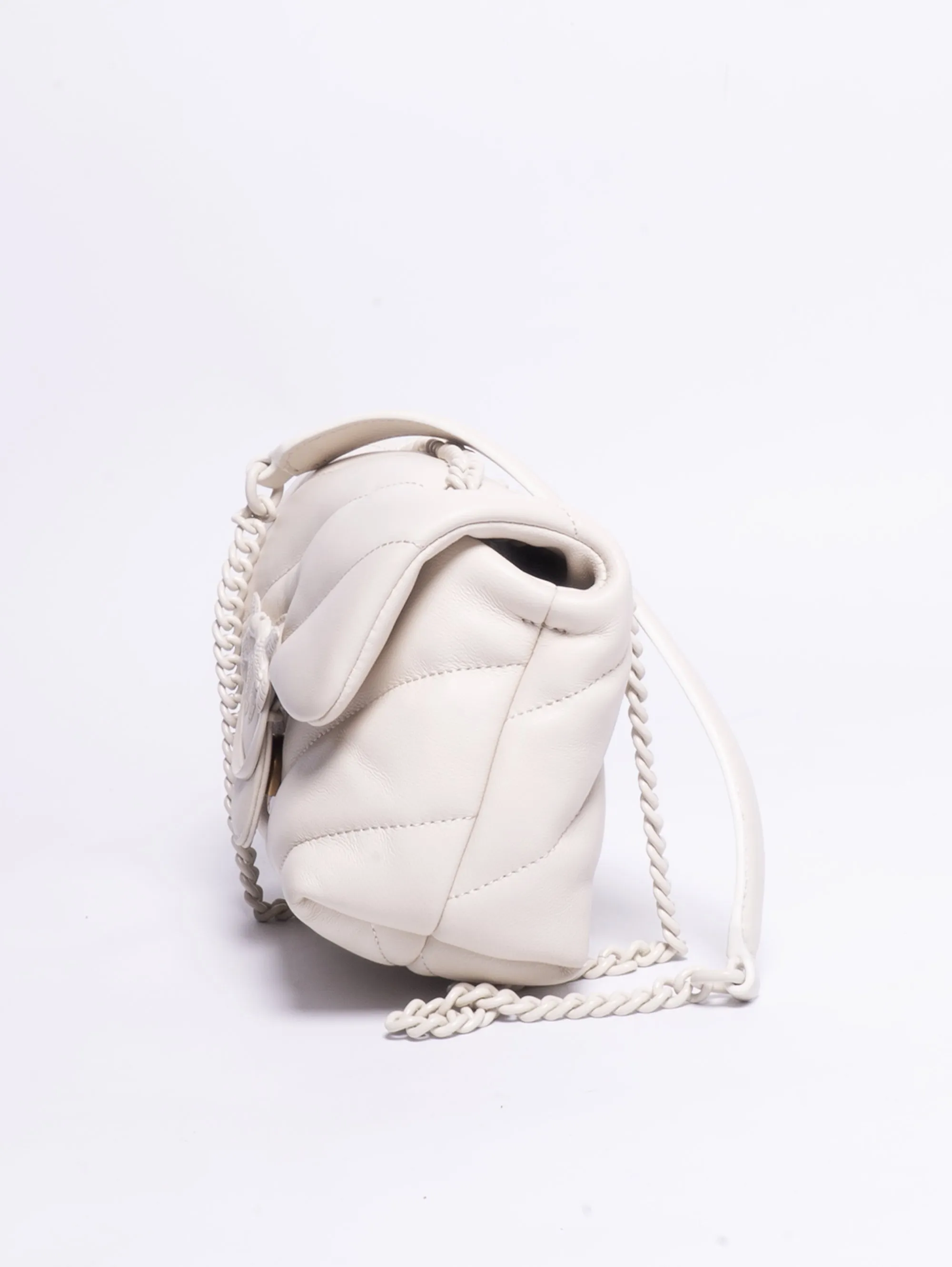 Mini Bag with Logo in White Tone