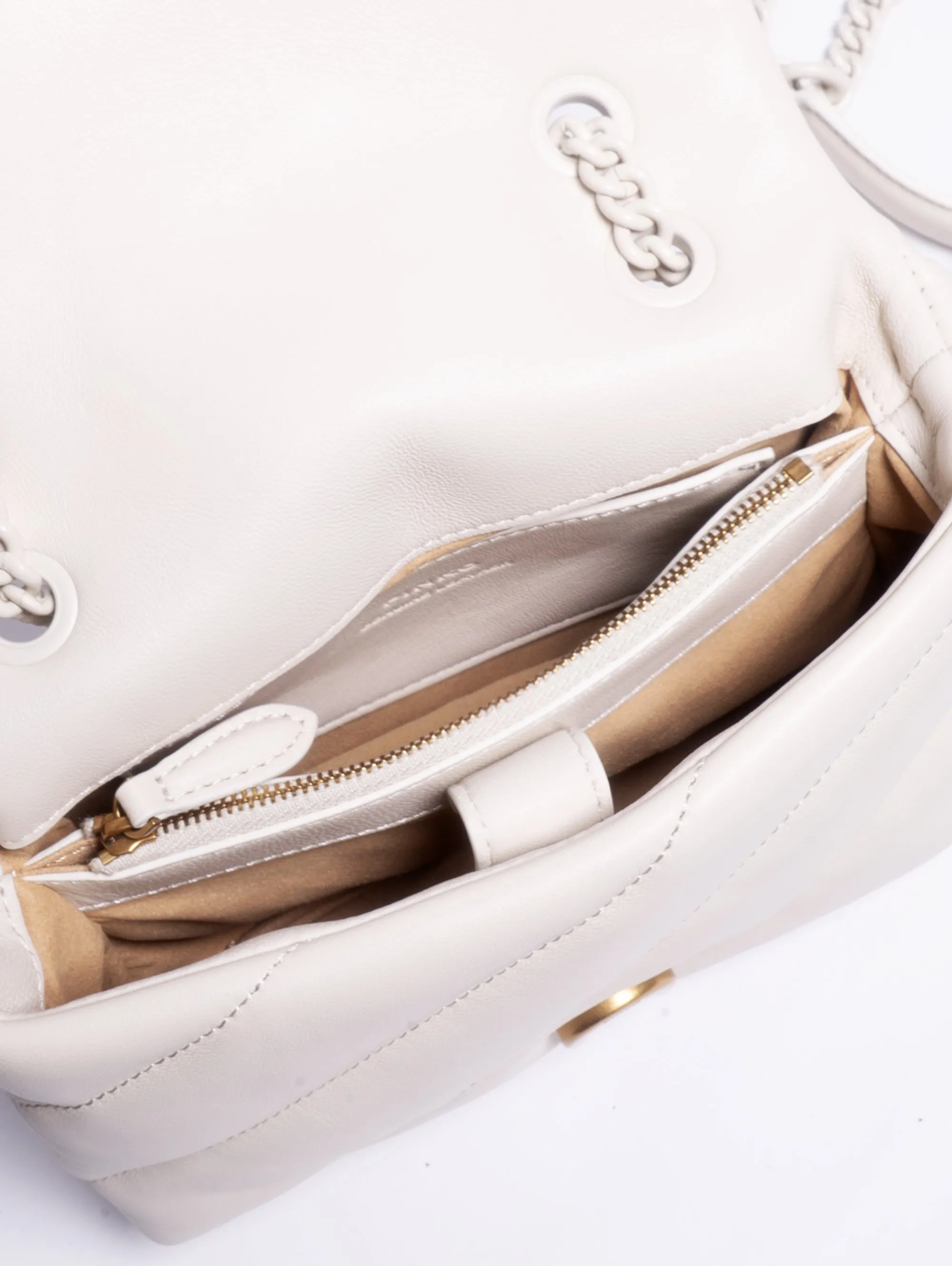 Mini Bag with Logo in White Tone