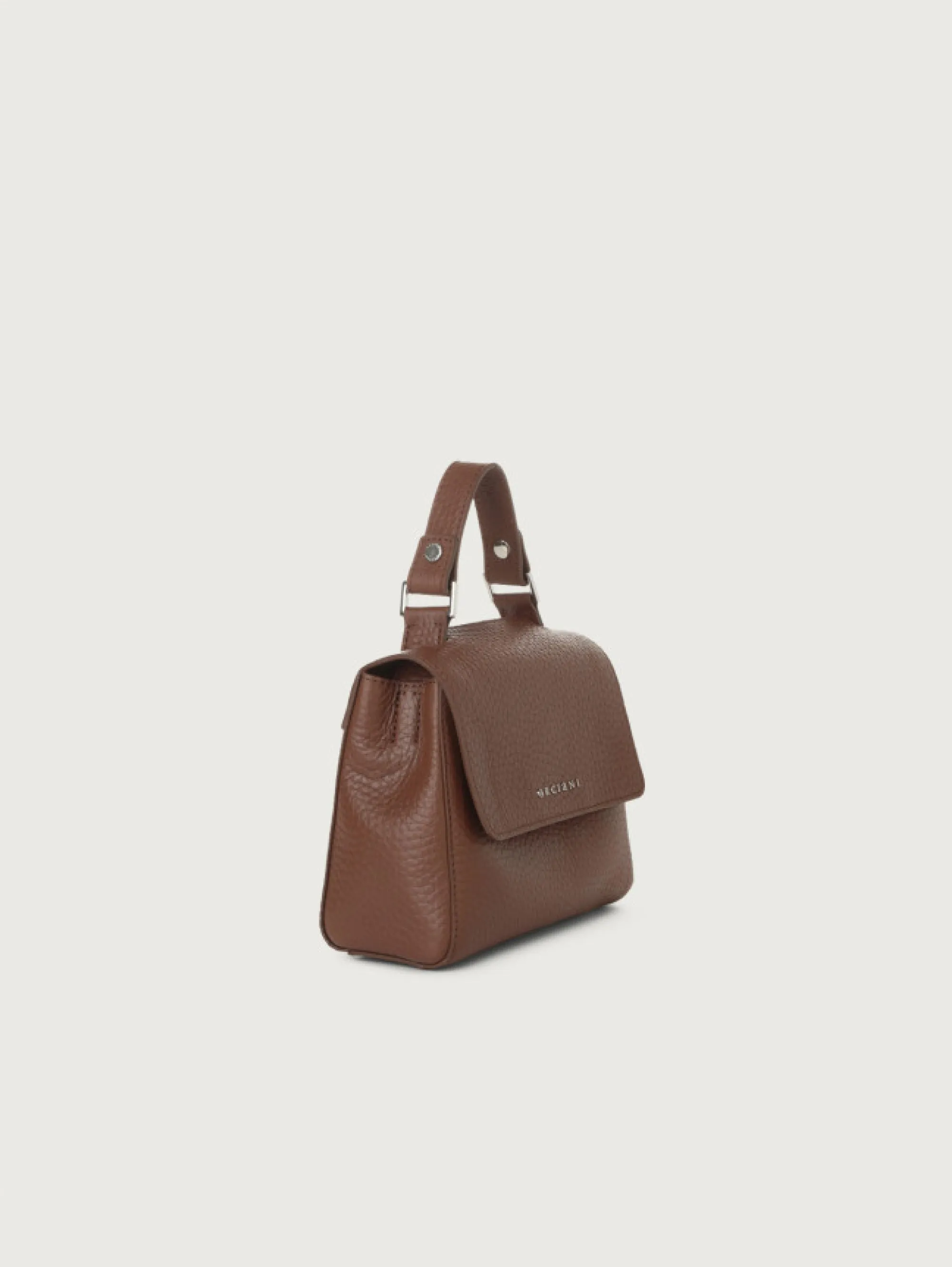 Mini Carob Leather Handbag