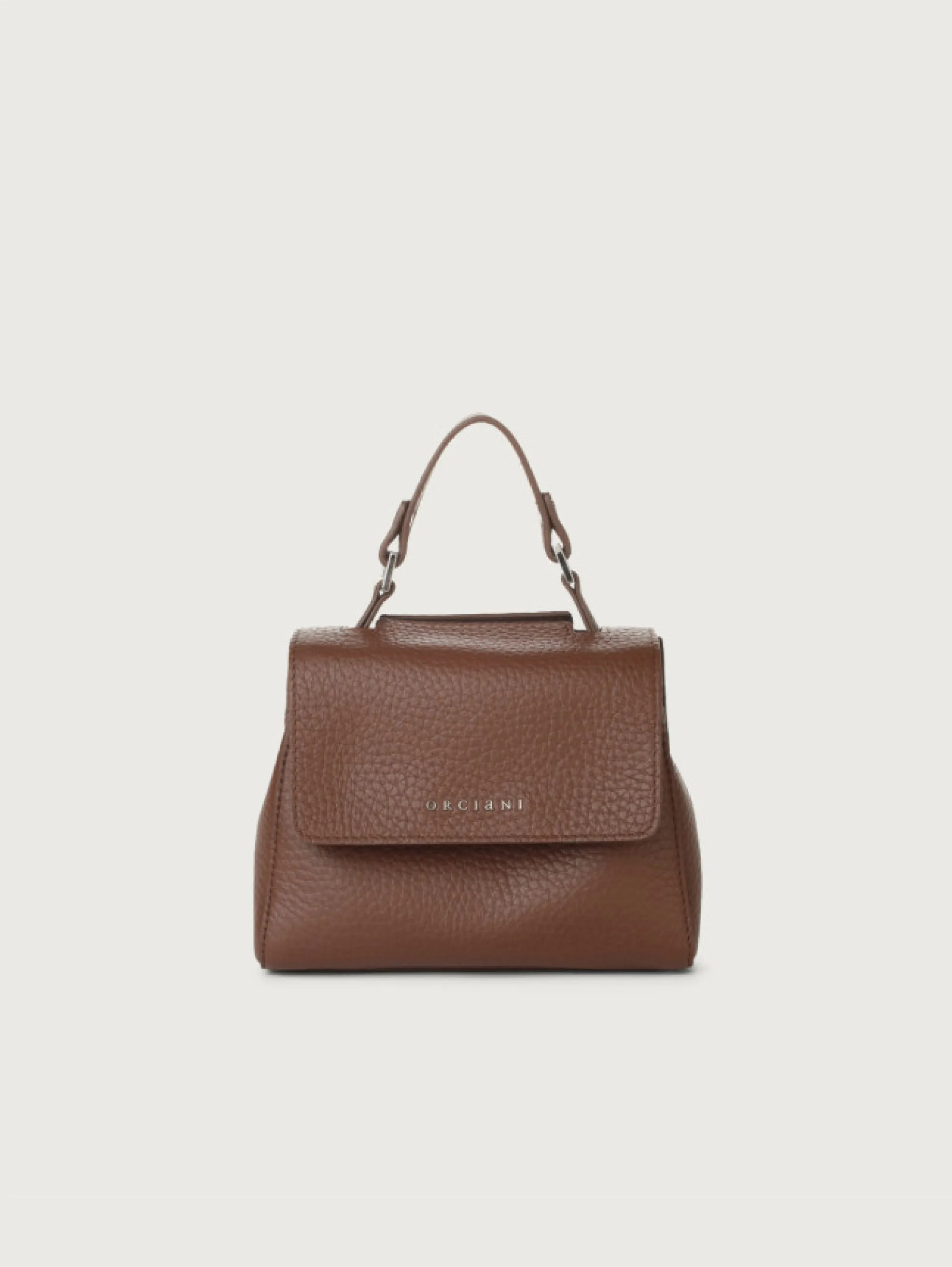 Mini Carob Leather Handbag