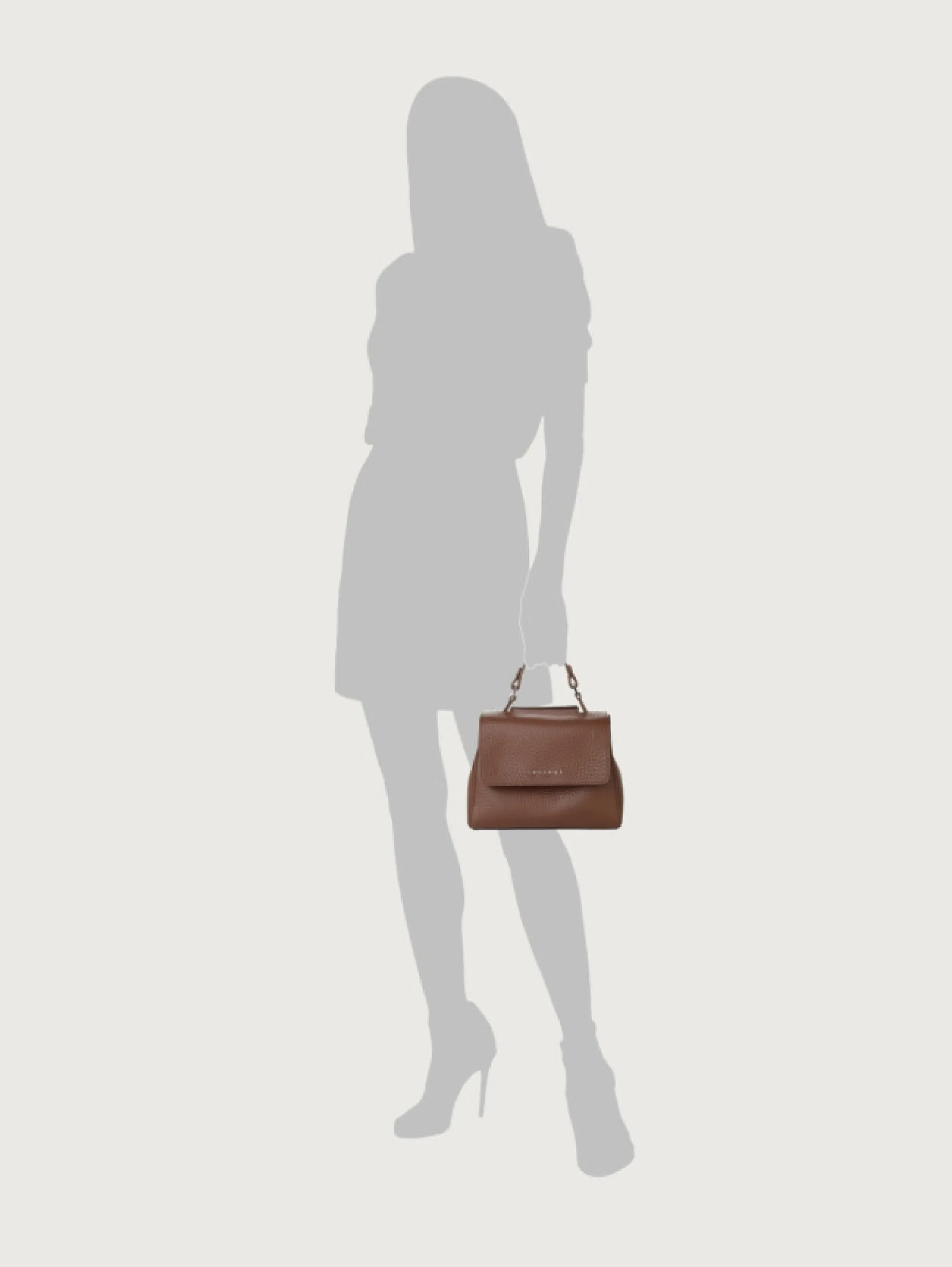 Mini Carob Leather Handbag