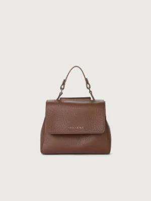 Mini Carob Leather Handbag