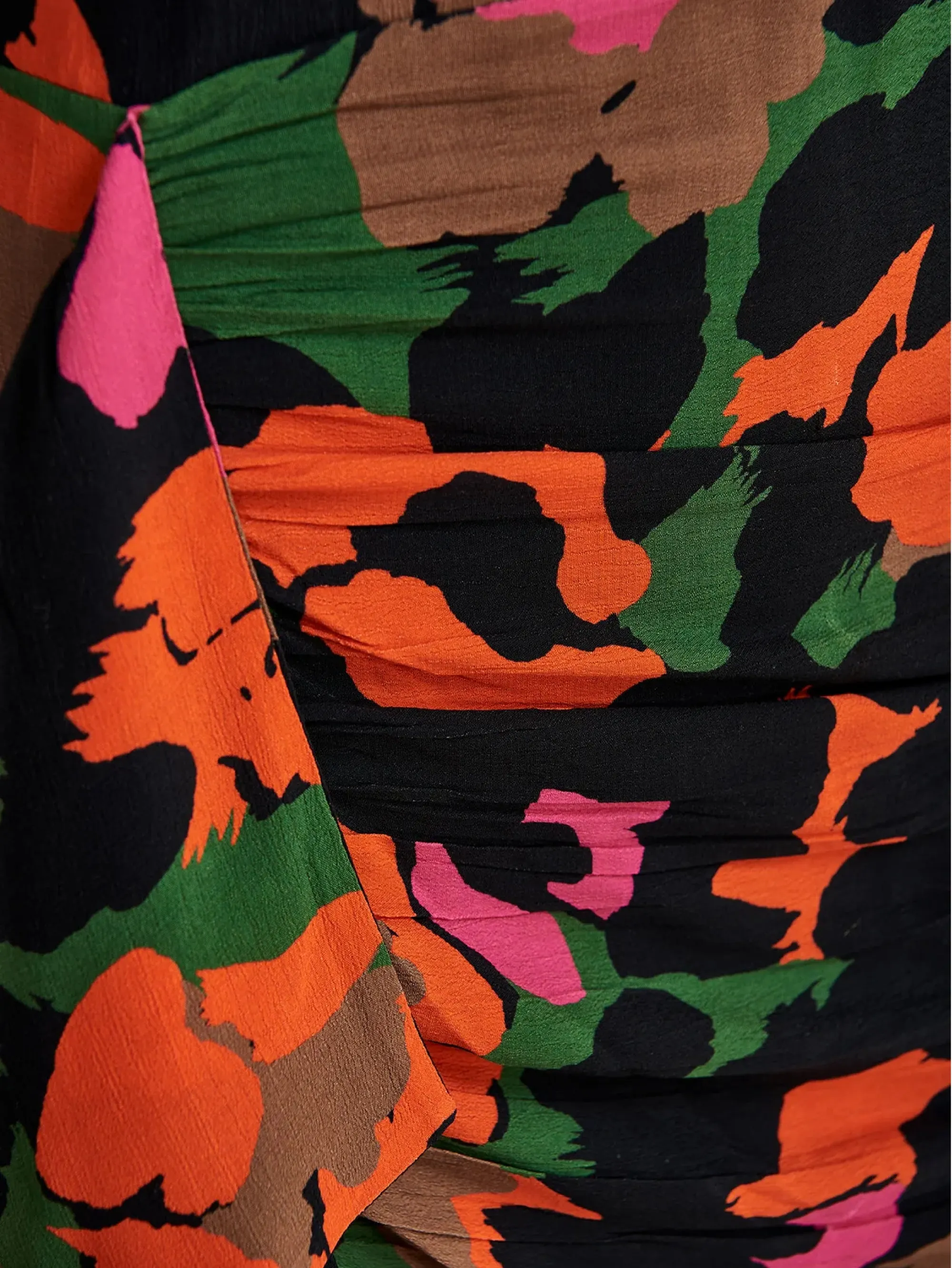 Mini dress with multicolored abstract print