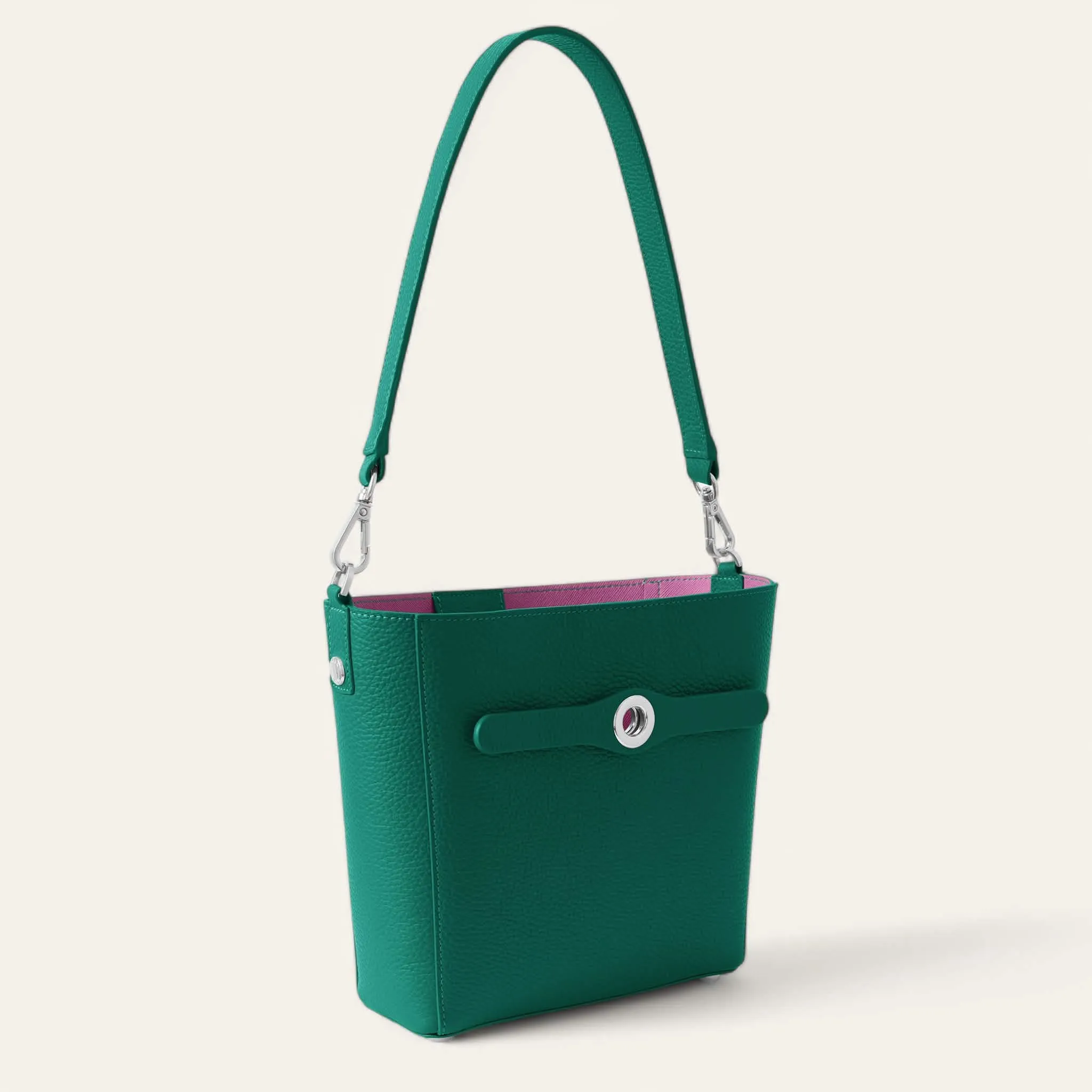 Mini S Handbag | Evergreen with Silver hardware