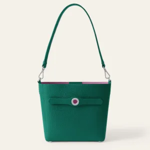 Mini S Handbag | Evergreen with Silver hardware