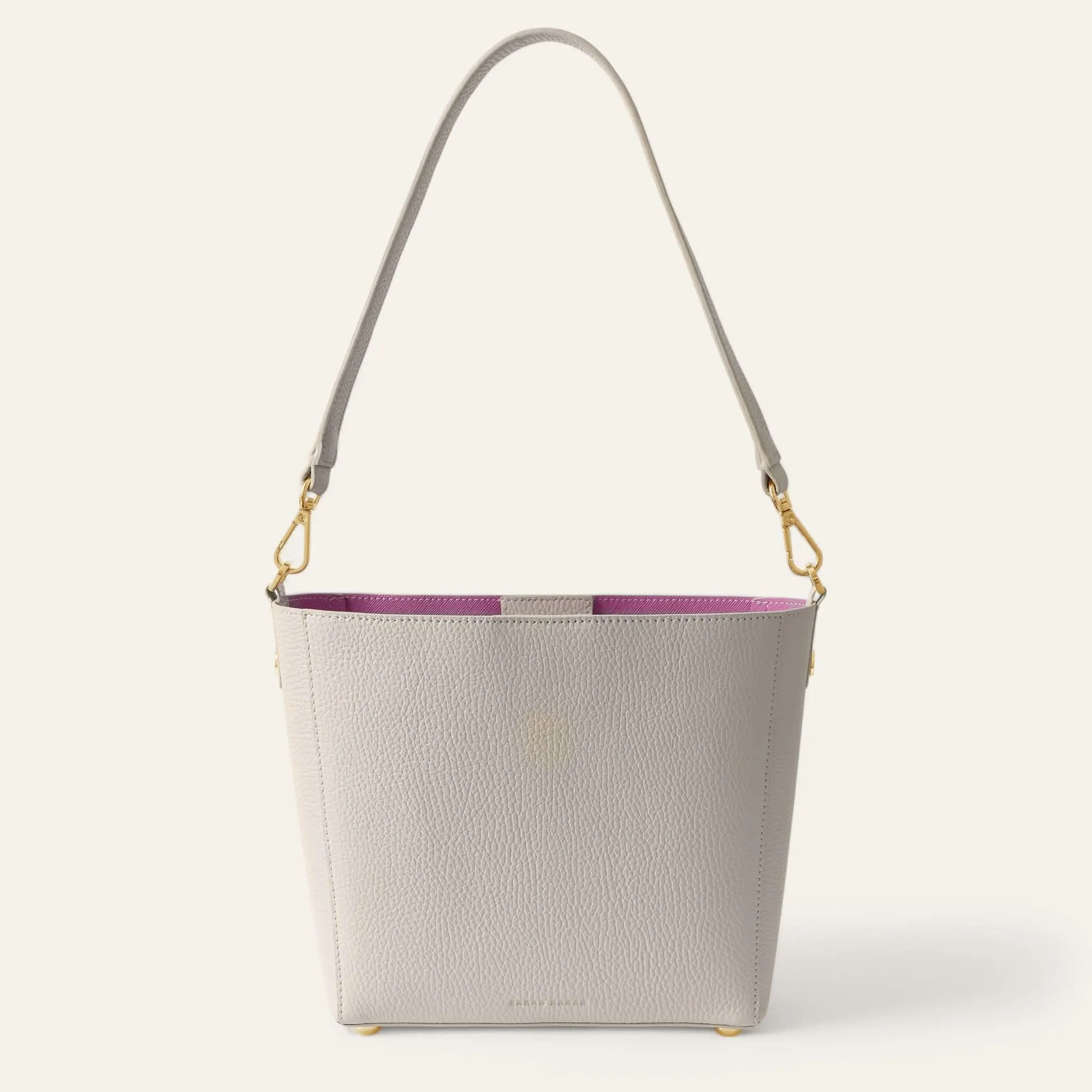 Mini S Handbag | Porcelain with Gold hardware