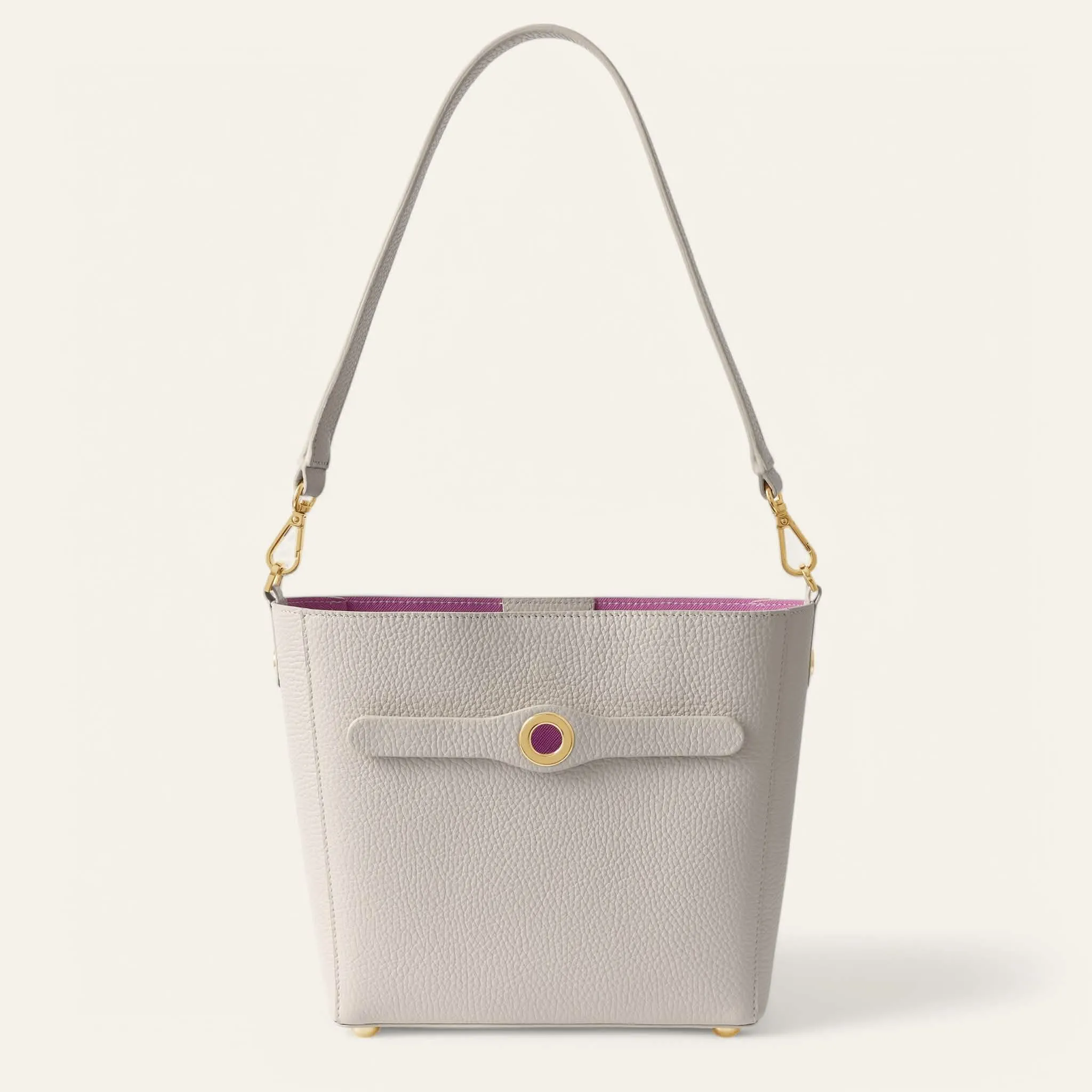 Mini S Handbag | Porcelain with Gold hardware