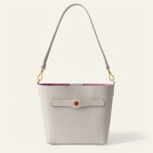 Mini S Handbag | Porcelain with Gold hardware