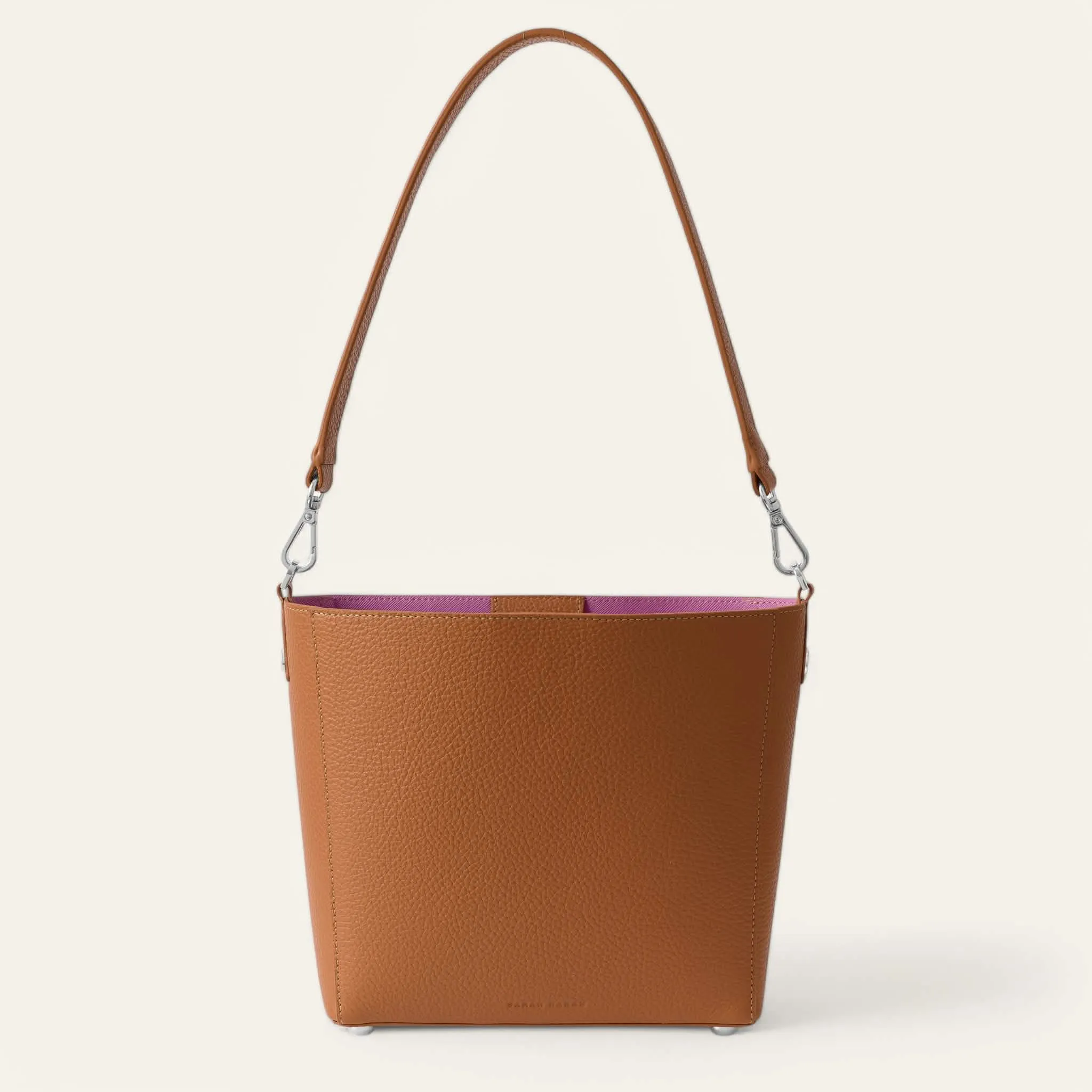 Mini S Handbag | Tan with Silver hardware