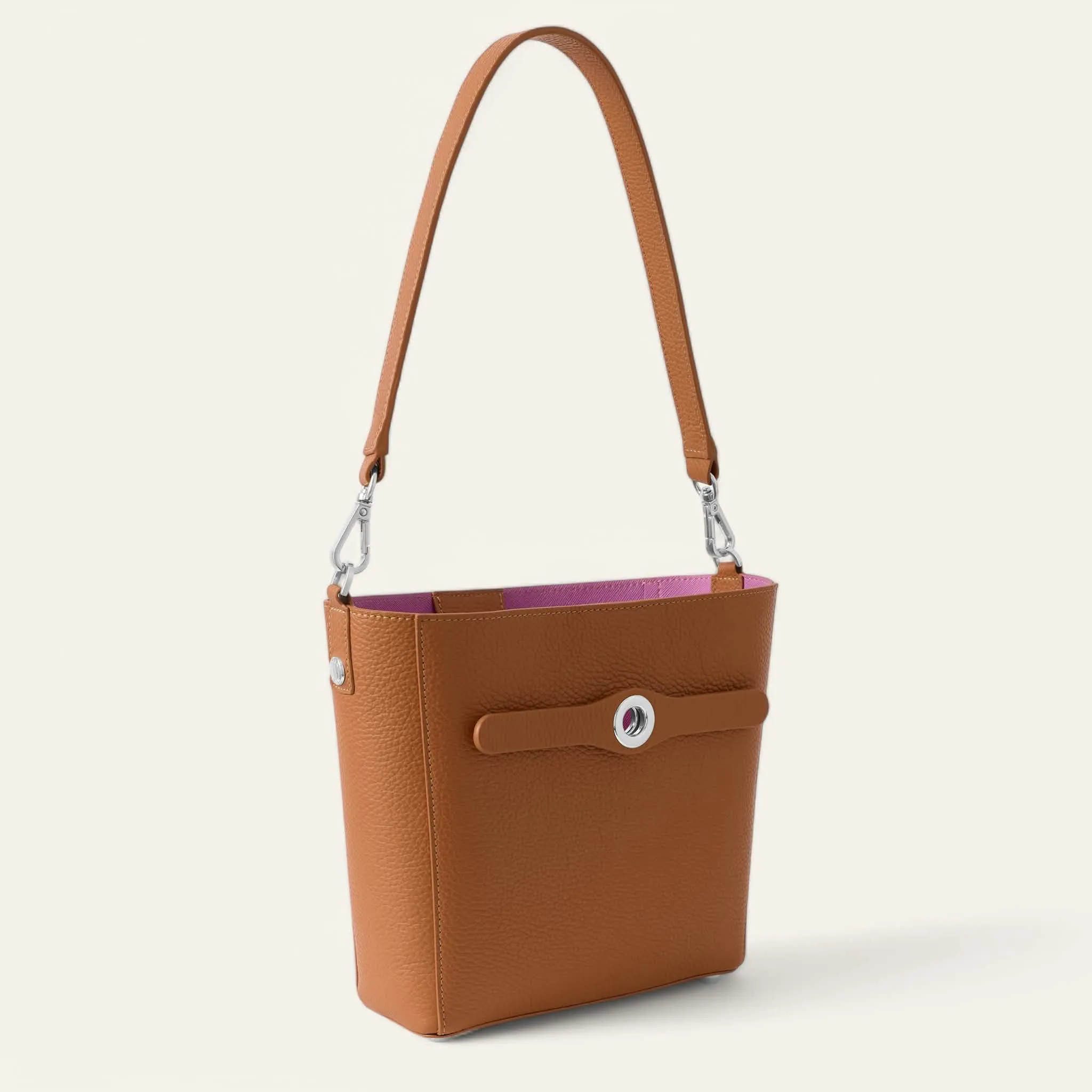 Mini S Handbag | Tan with Silver hardware
