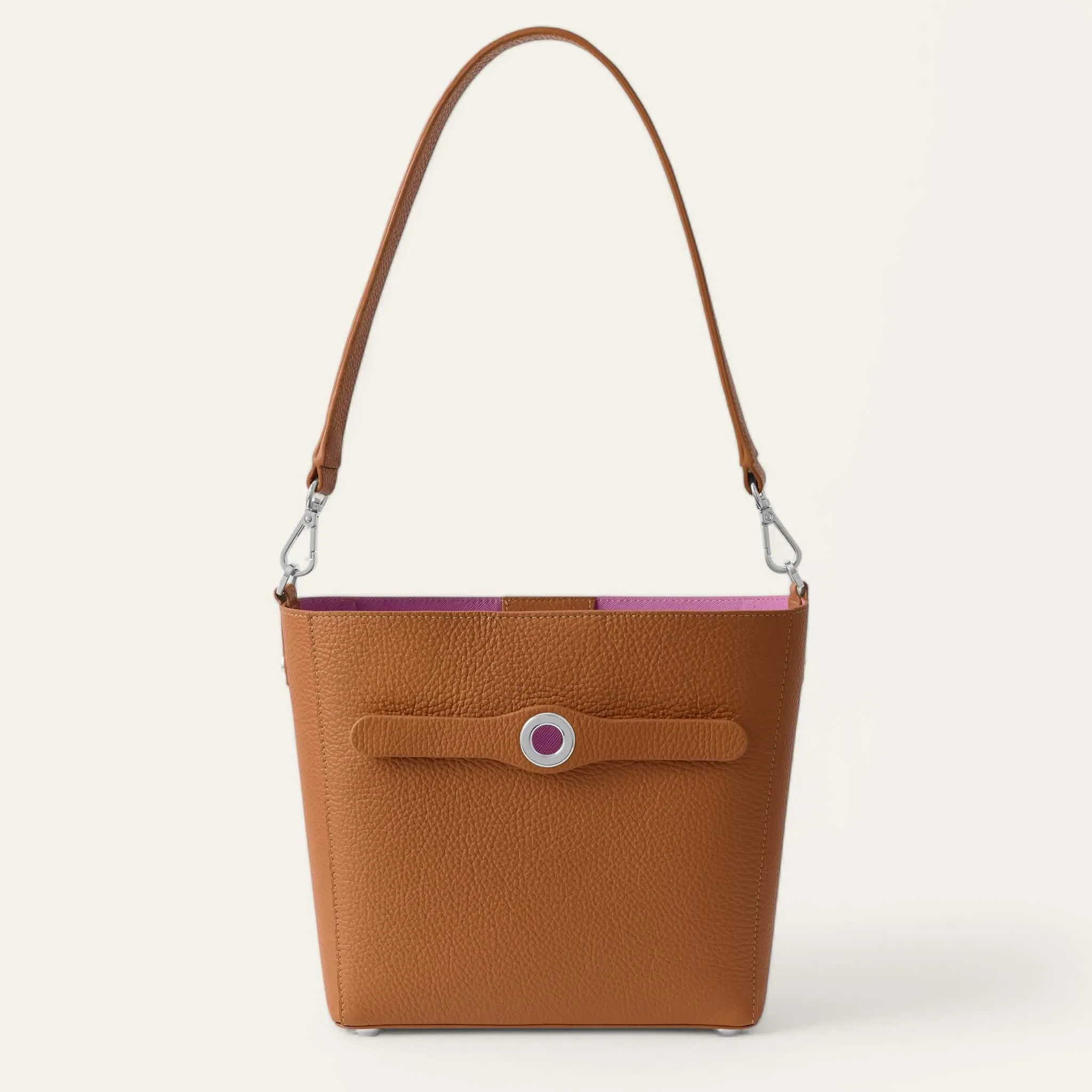 Mini S Handbag | Tan with Silver hardware