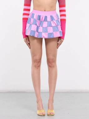 Mixed Patchwork Skirt (SS-X0024-112-01-BLUE-PINK)