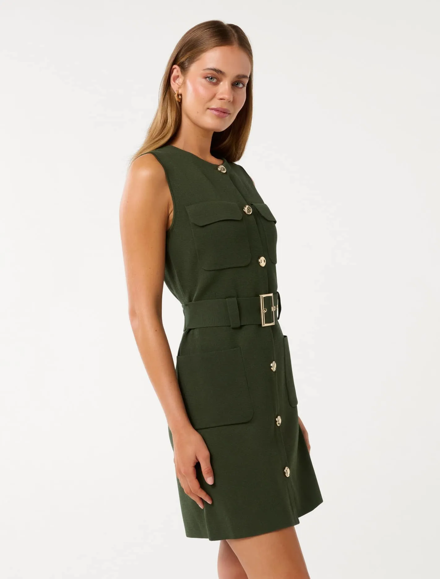 Parker Luxe Utility Mini Dress