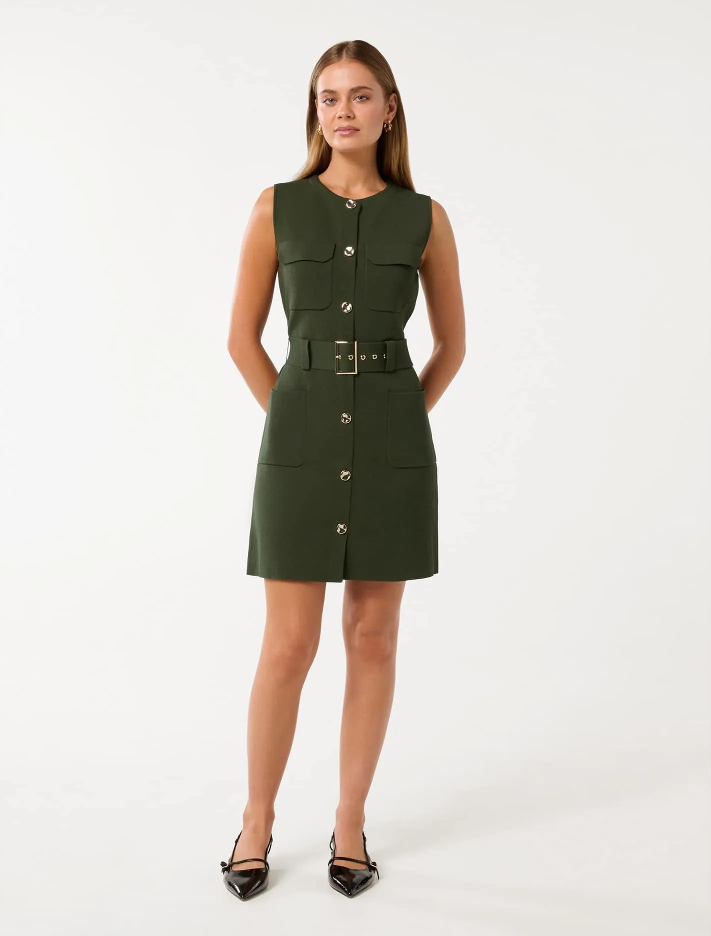 Parker Luxe Utility Mini Dress