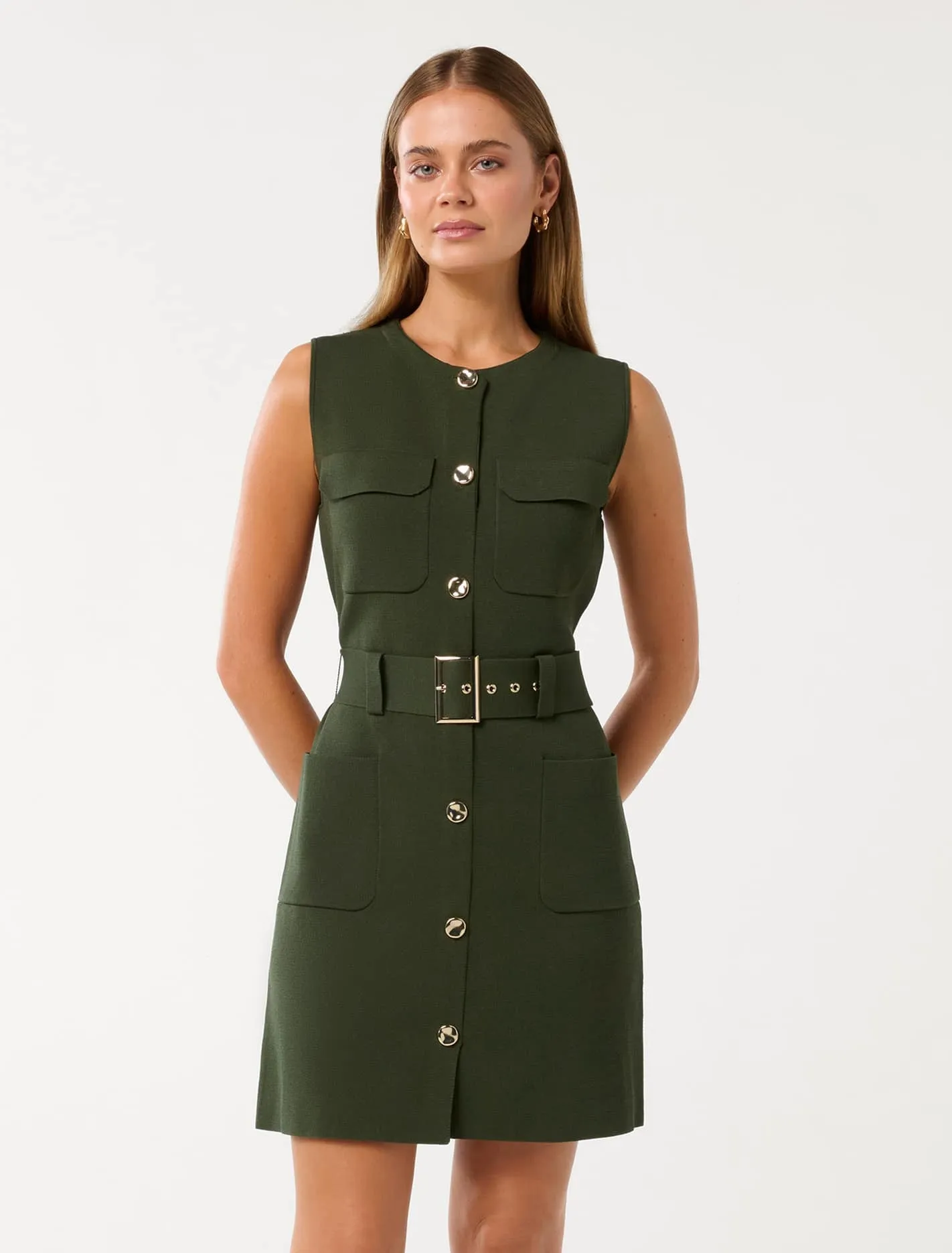Parker Luxe Utility Mini Dress