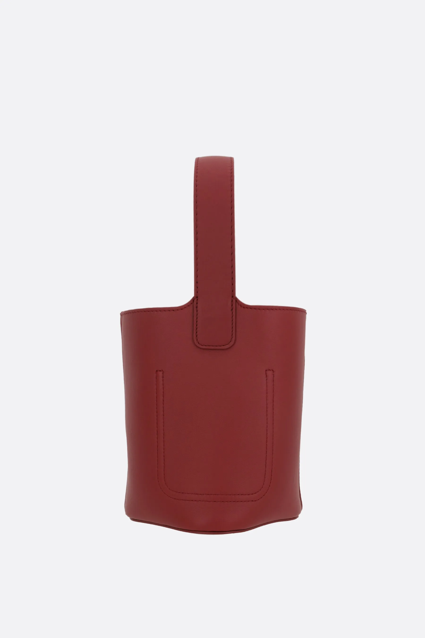 Pebble mini bucket bag in smooth leather