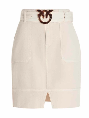 Pinko Love Bird Buckle Mini Skirt