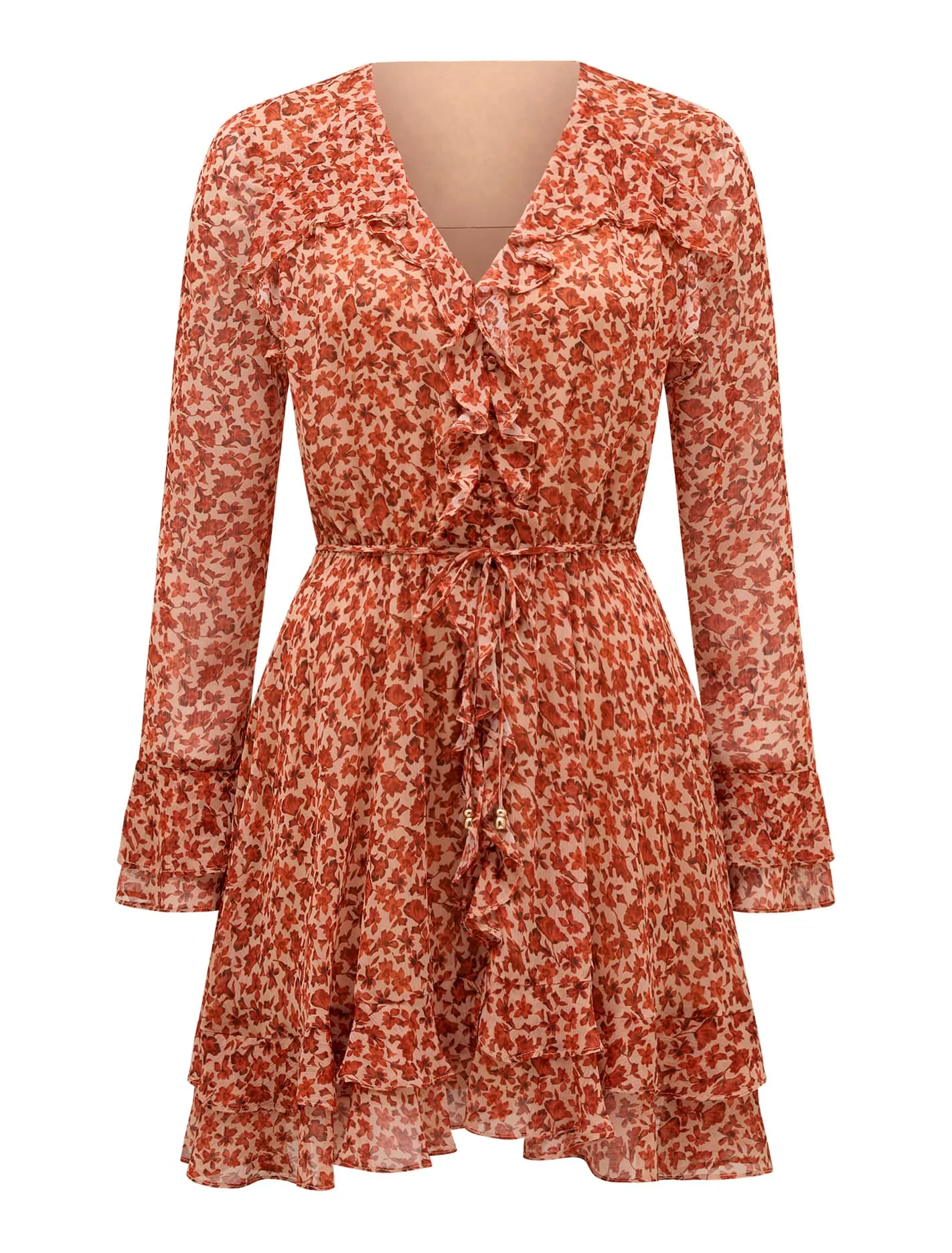 Piper Ruffle Long Sleeve Mini Dress