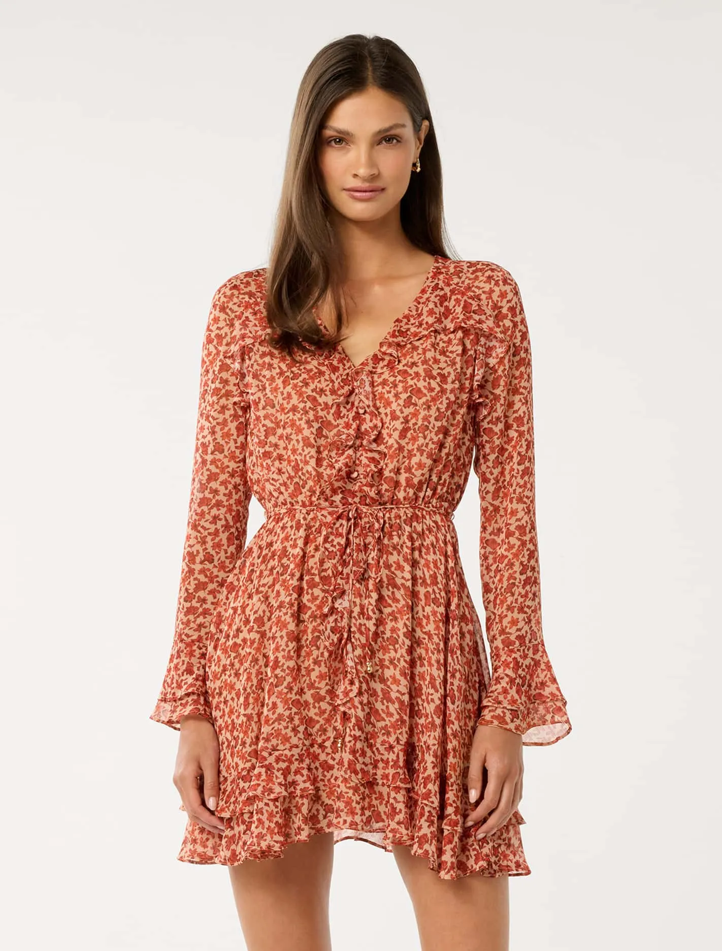 Piper Ruffle Long Sleeve Mini Dress